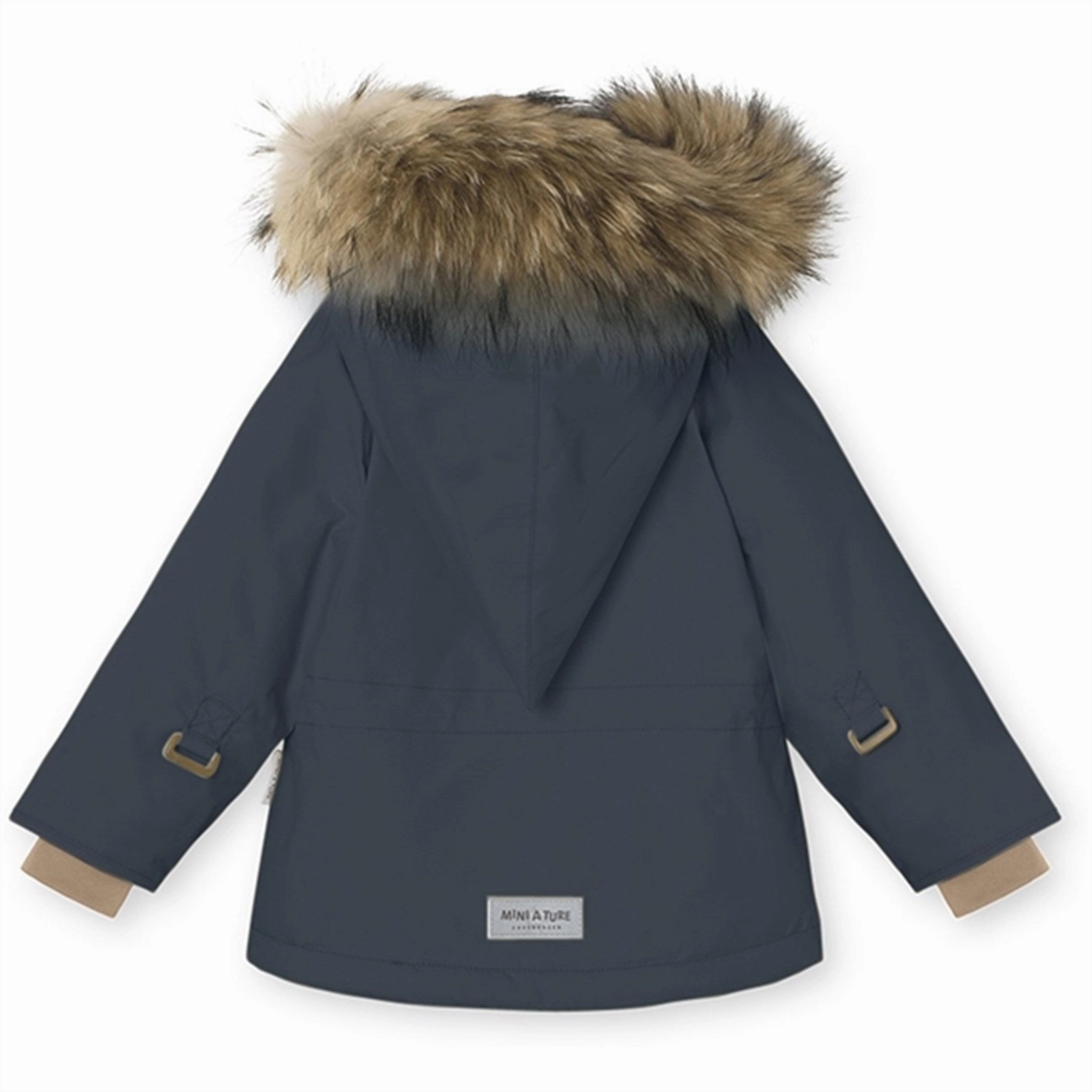 MINI A TURE Wang Fleece Fur Winter Jacket Blue Nights Snag Free Zipper Technology