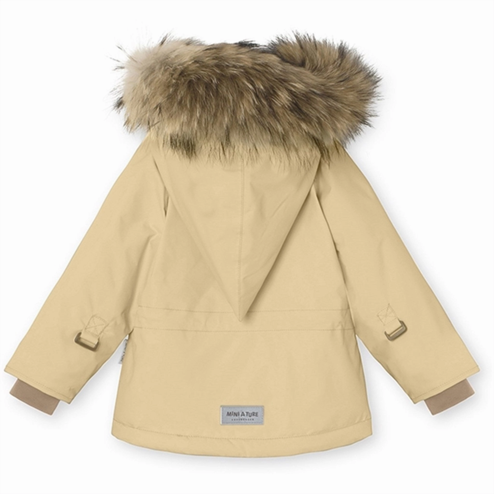 MINI A TURE Wang Fleece Fur Winter Jacket Semolina Sand Foldable Collar OdorControlTreatment