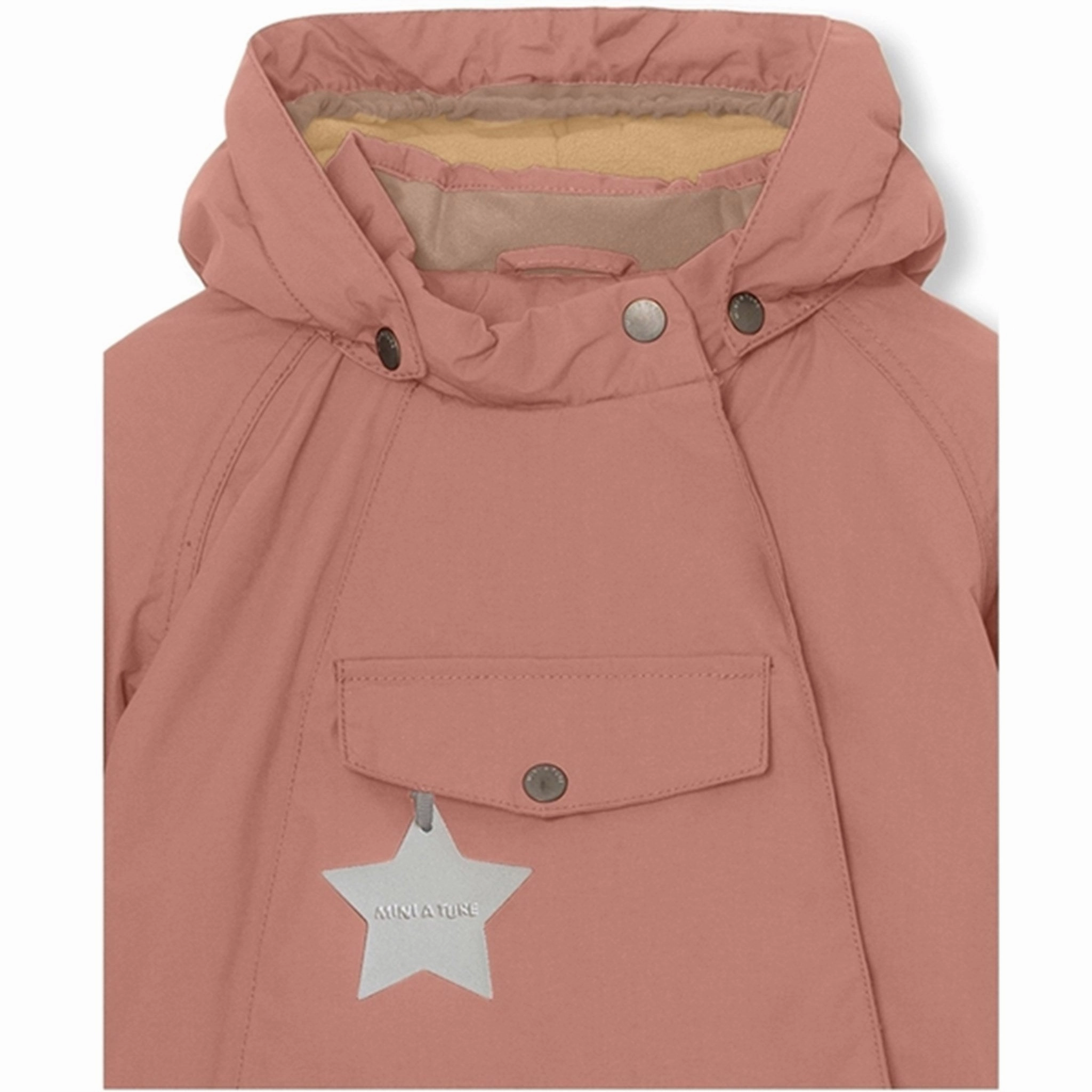Vegan Safe MINI A TURE Wang Fleece Winter Jacket Wood Rose