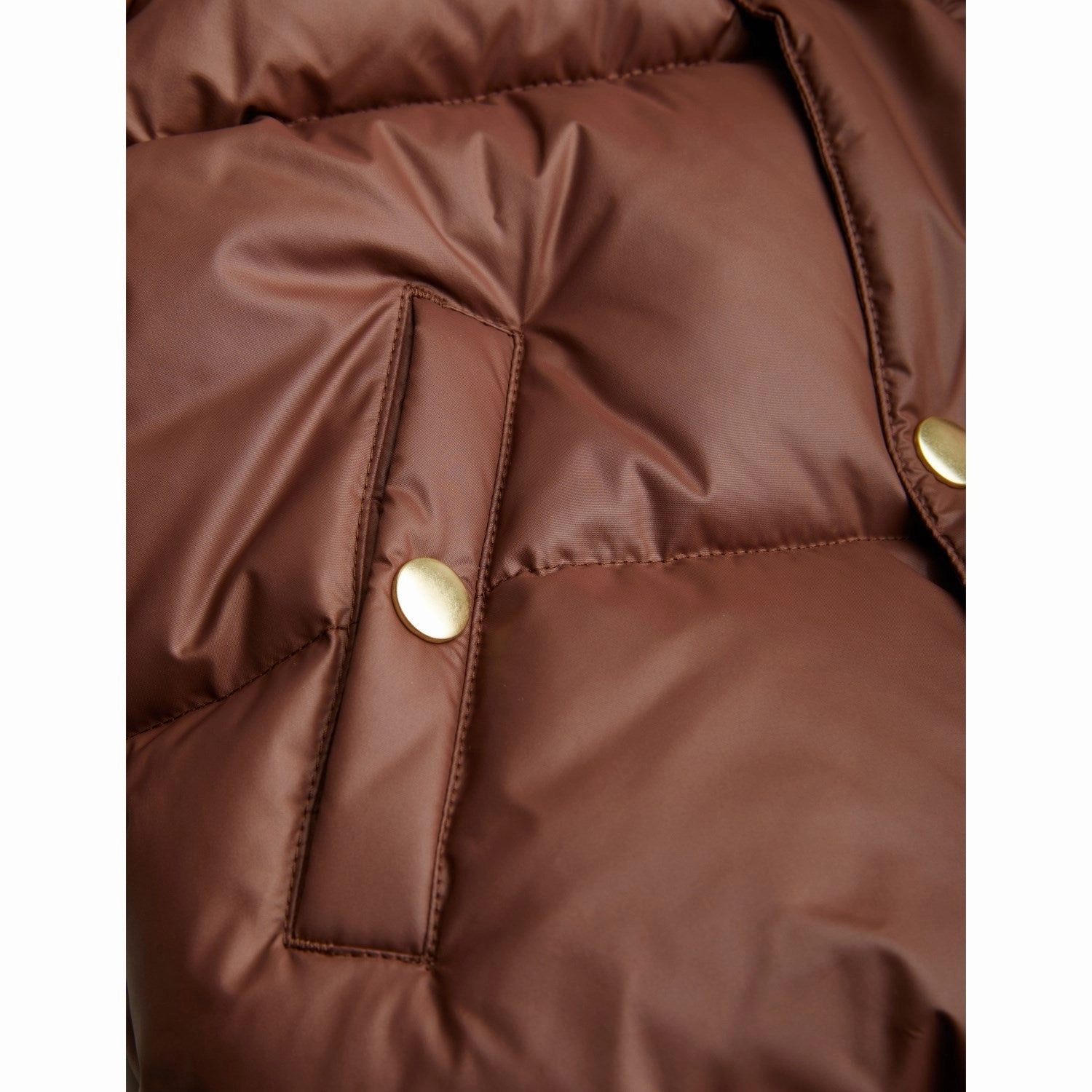 Outdoor Activity Non Restrictive Cut Mini Rodini Brown DAnd Emb Puffer Jacket