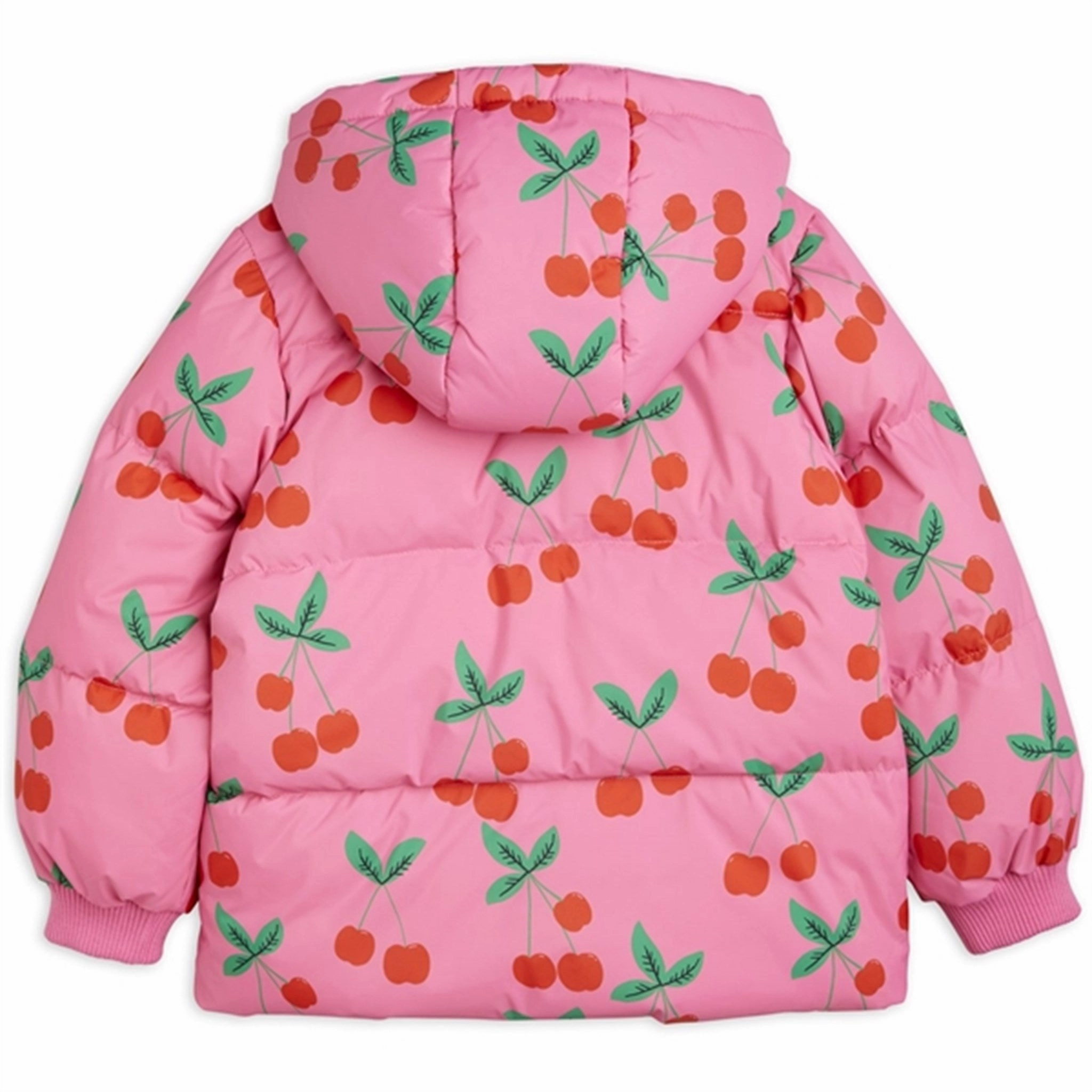 Bonded Collars QuickDryMaterial Mini Rodini Cherries Aop Puffer Jacket Pink