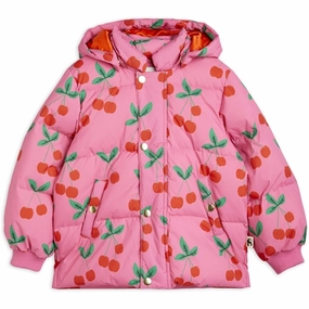 NonChafing Seam Placement Mini Rodini Cherries Aop Puffer Jacket Pink