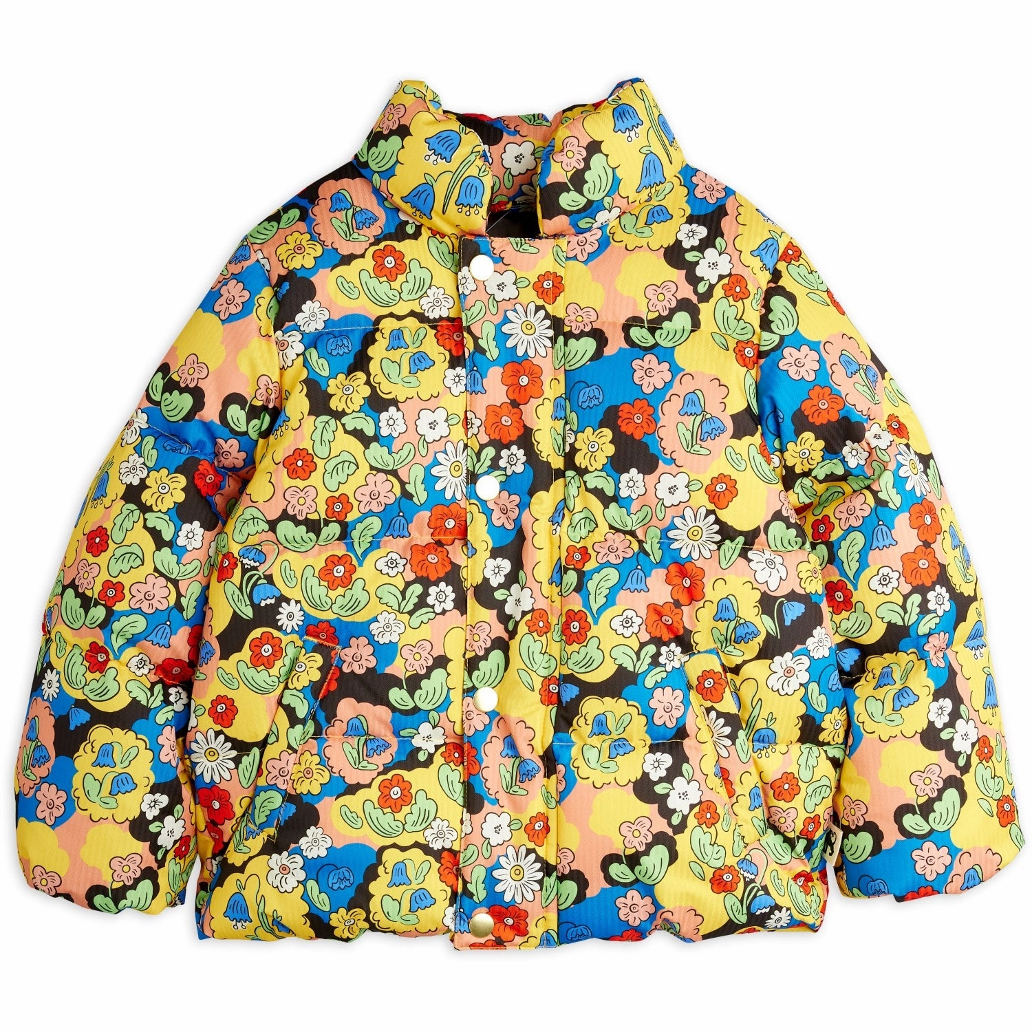 Mini Rodini Multi Flowers AOP Citypuffer Smart Weather Style ErgonomicCut