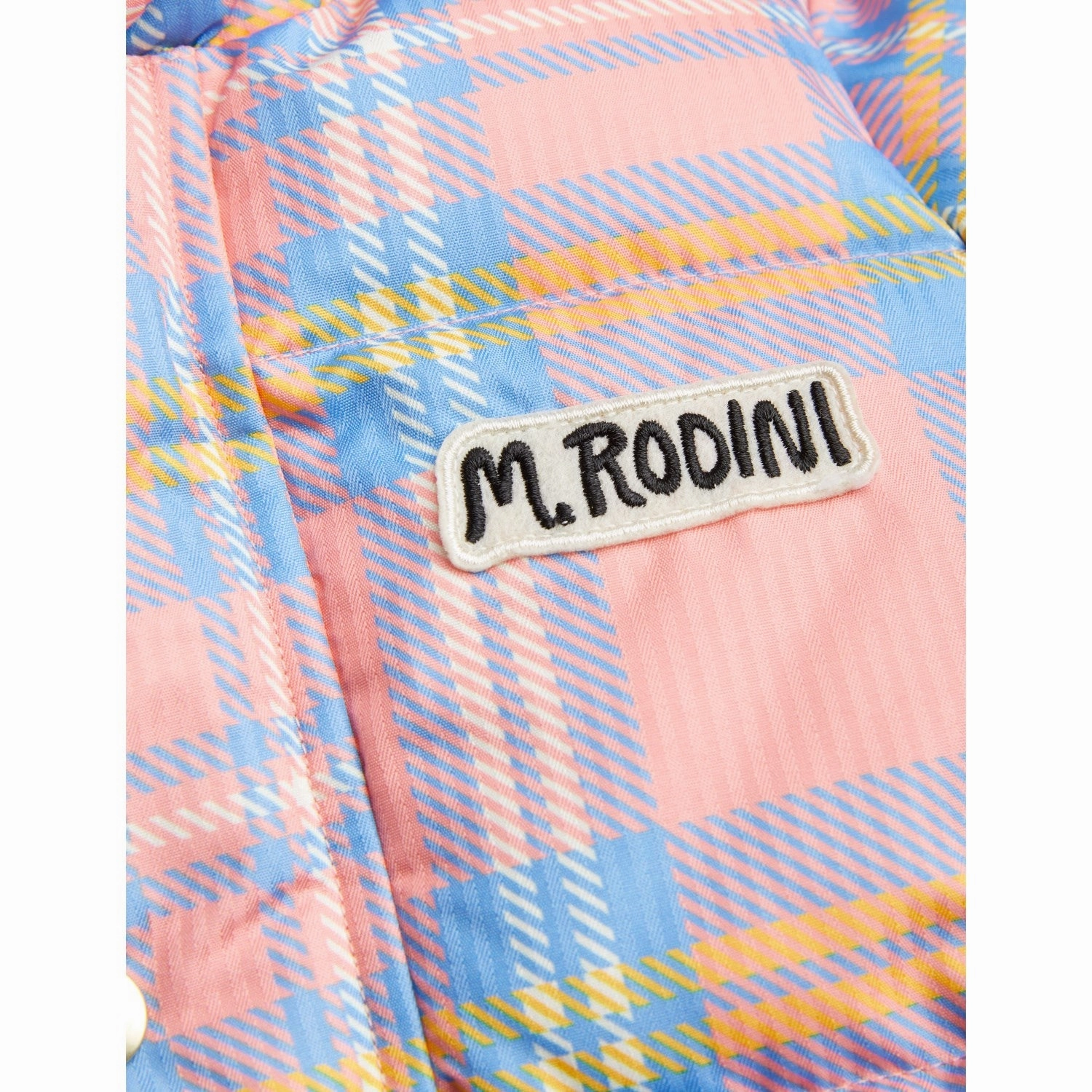 stain resistant coating Comfy Fit Mini Rodini Pink Check Aop City Puffer Jacket