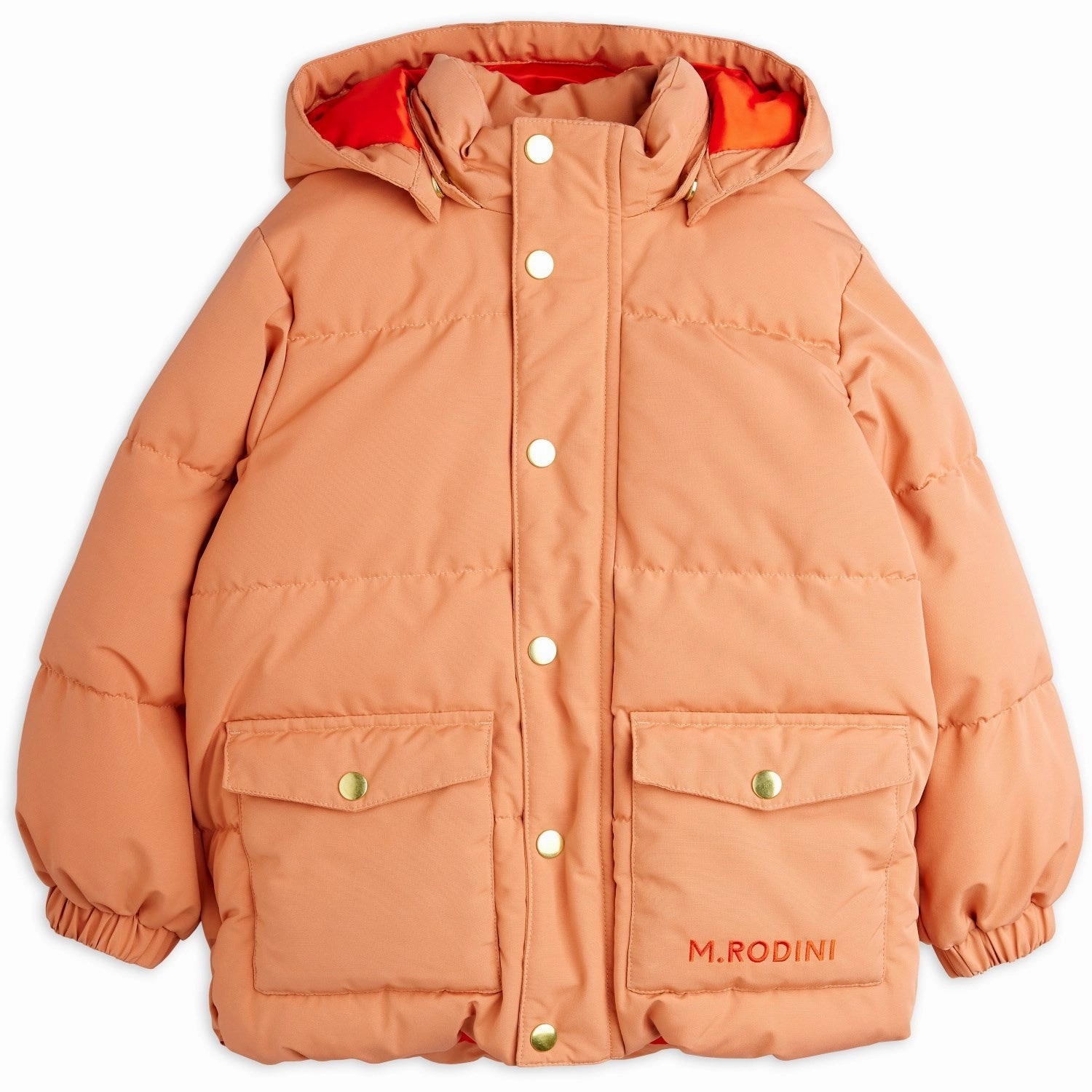 Mini Rodini Pink Solid Heavy Puffer Slim Fit Styles