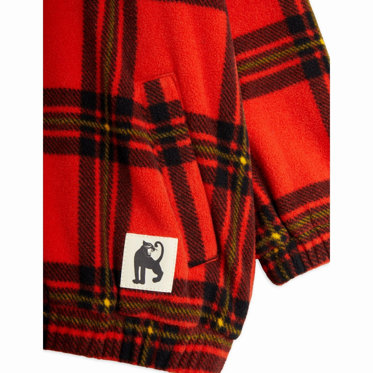 Compression Fold Design Mini Rodini Red Check Aop Fleece Jacket