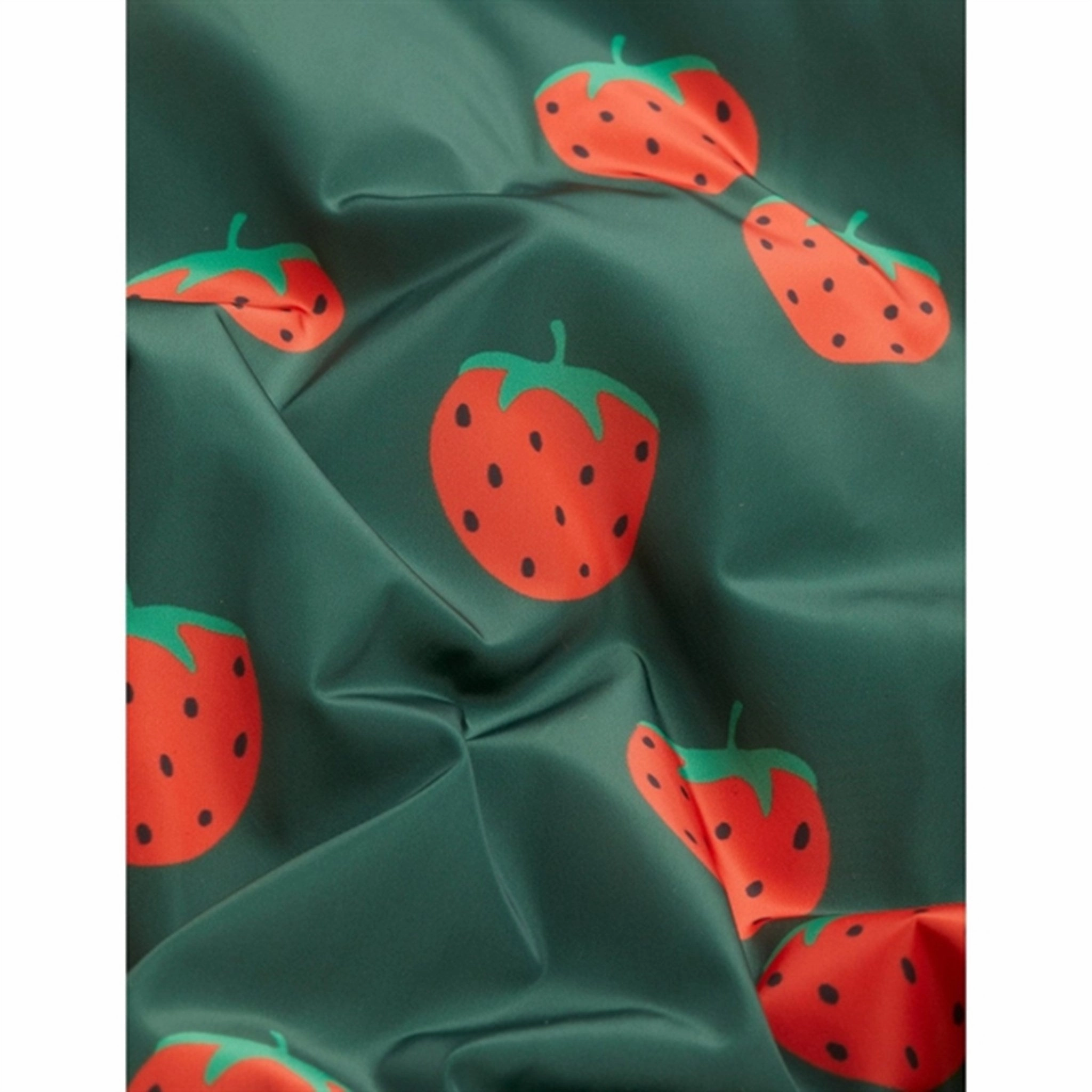 Subtle Color Tone Mini Rodini Strawberries Aop Woven Baseball Jacket Green