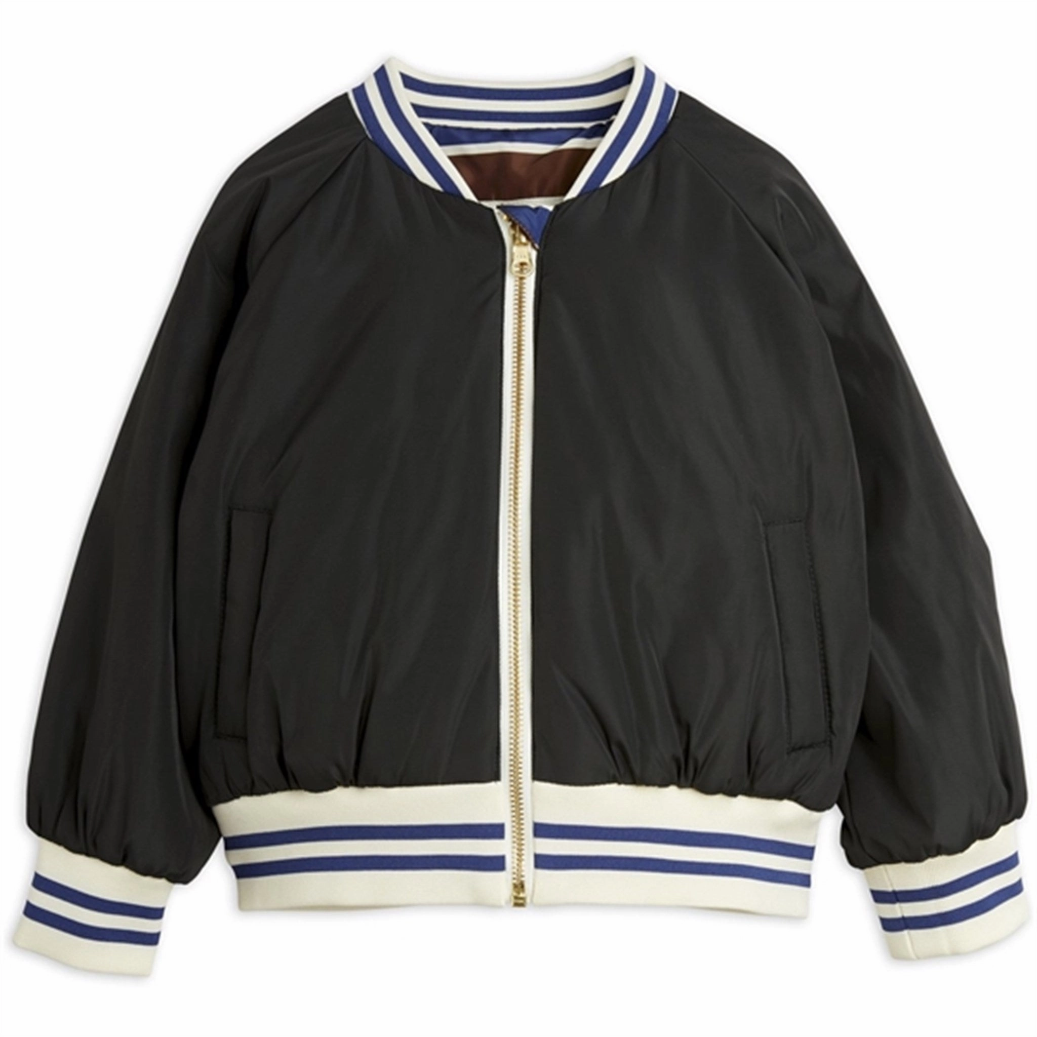 Mini Rodini Stripe Reversible Baseball Jacket Multi Daily Look Practical Cold Piece