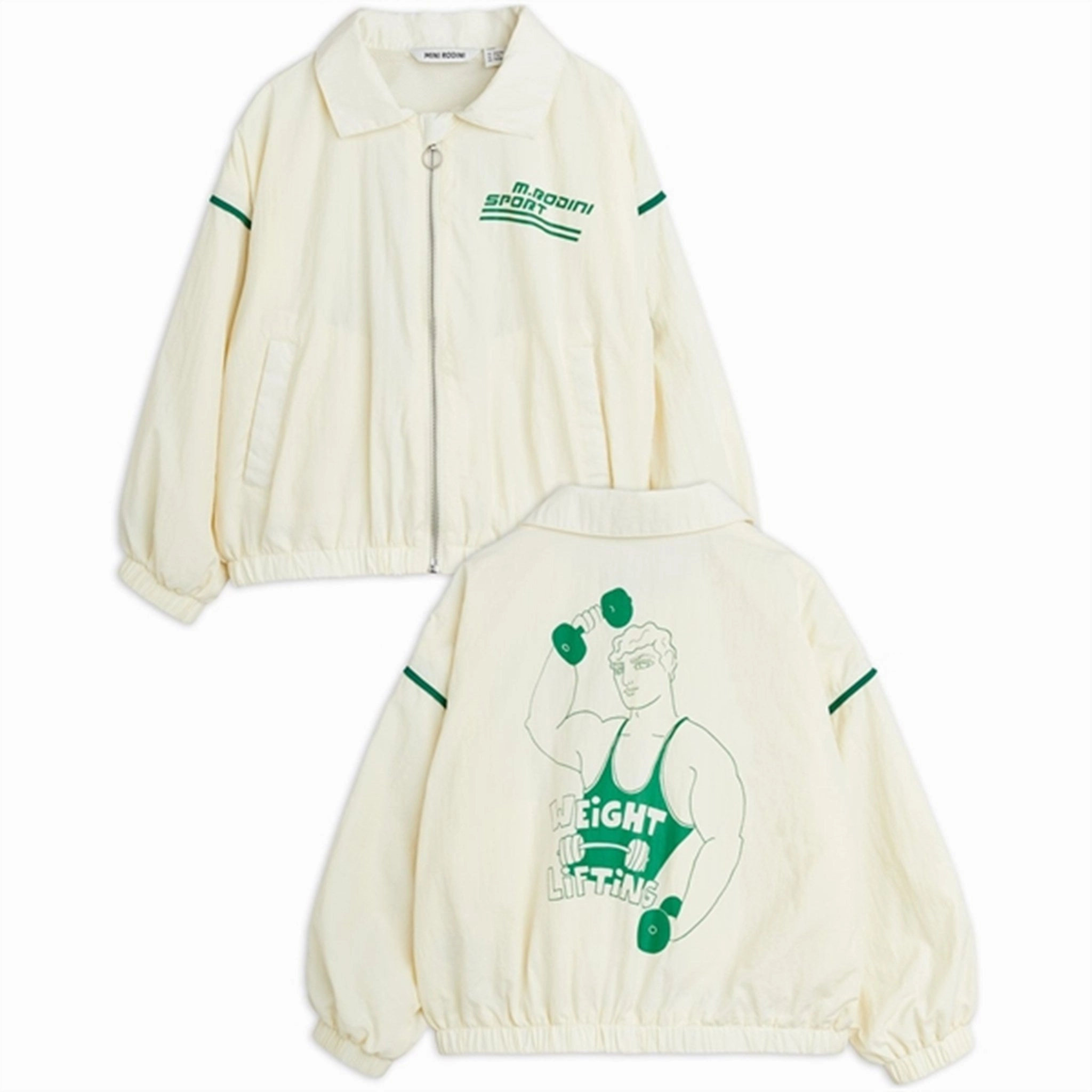 Mini Rodini Weight Lifting Sp Jacket Offwhite Light Reflective