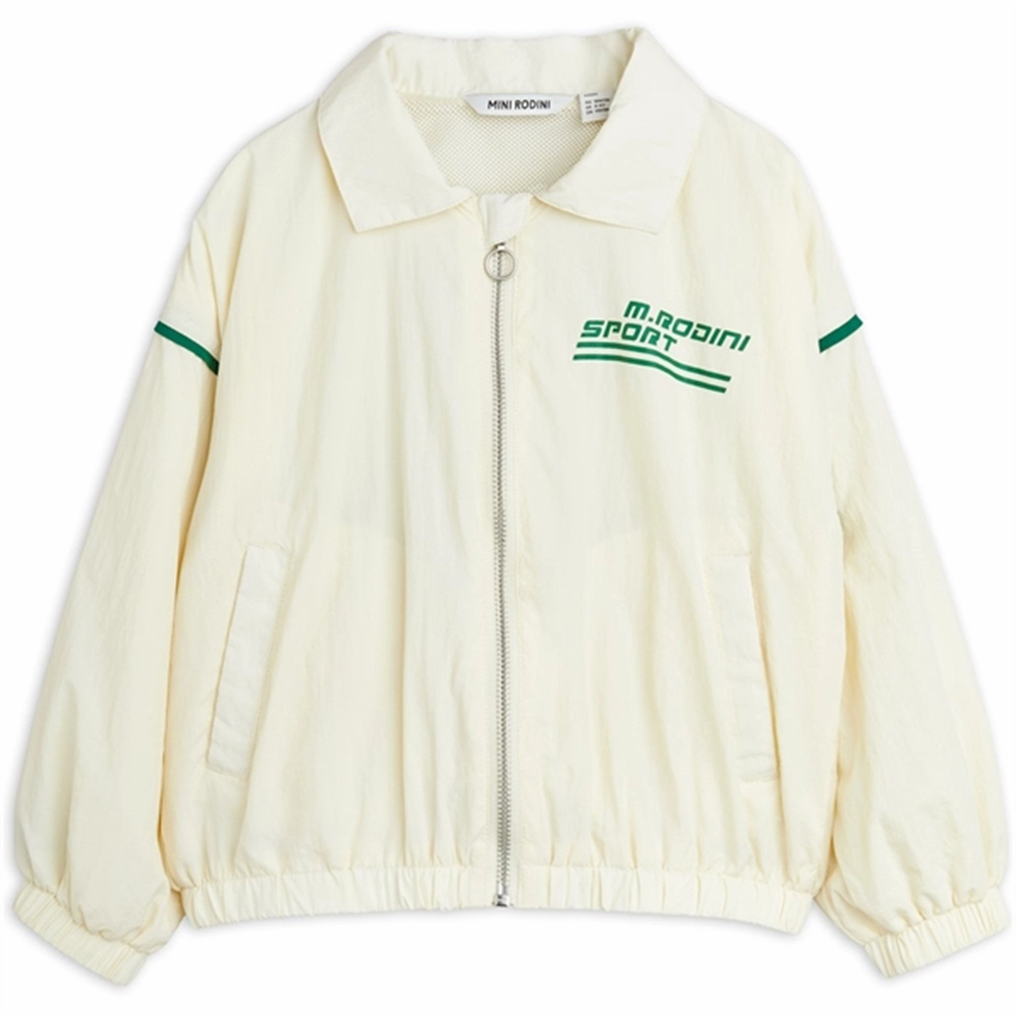 Adjustable Drawstring Waist Taped Seam Construction Mini Rodini Weight Lifting Sp Jacket Offwhite