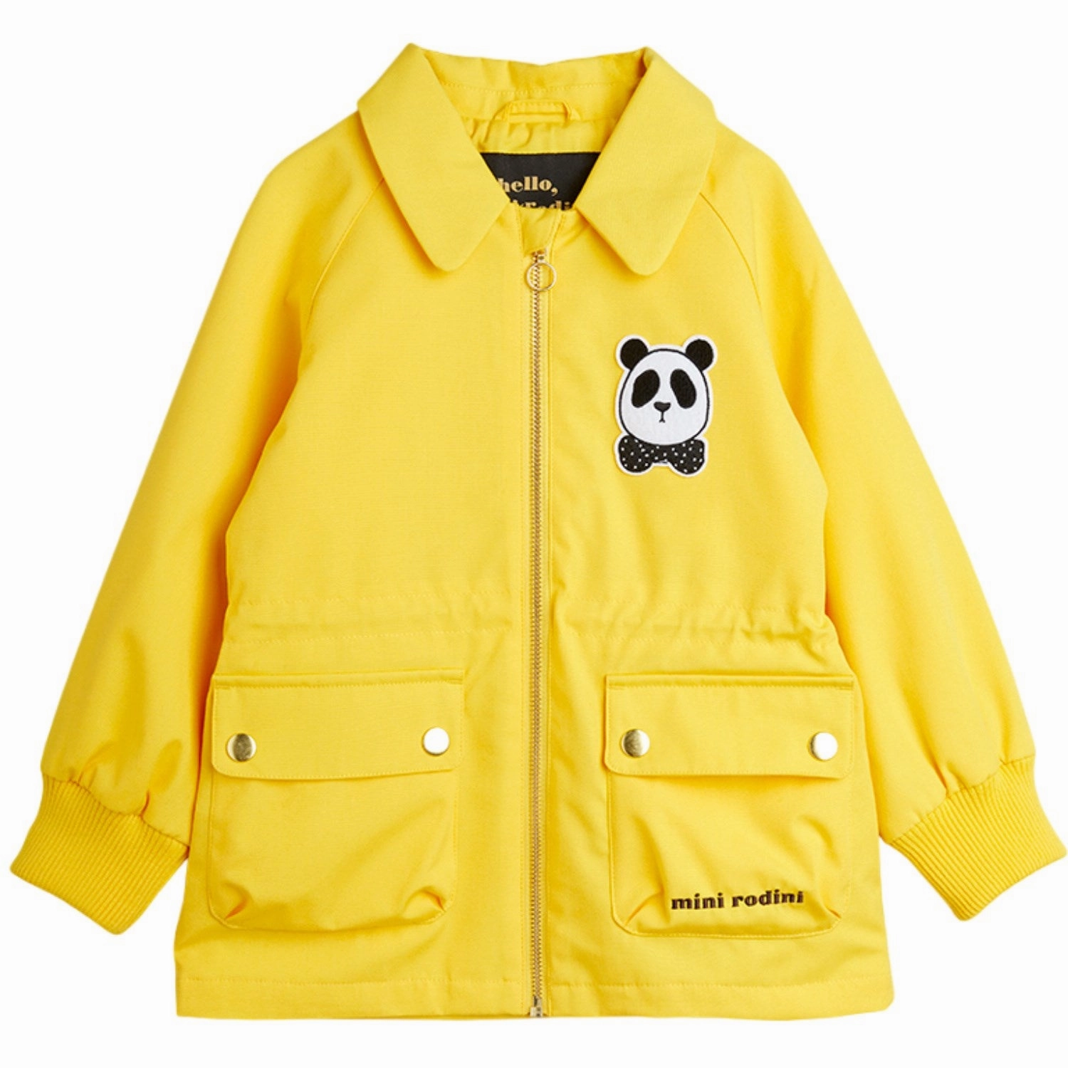 Mini Rodini Yellow Panda Jacket Airtight Fasteners Good Material