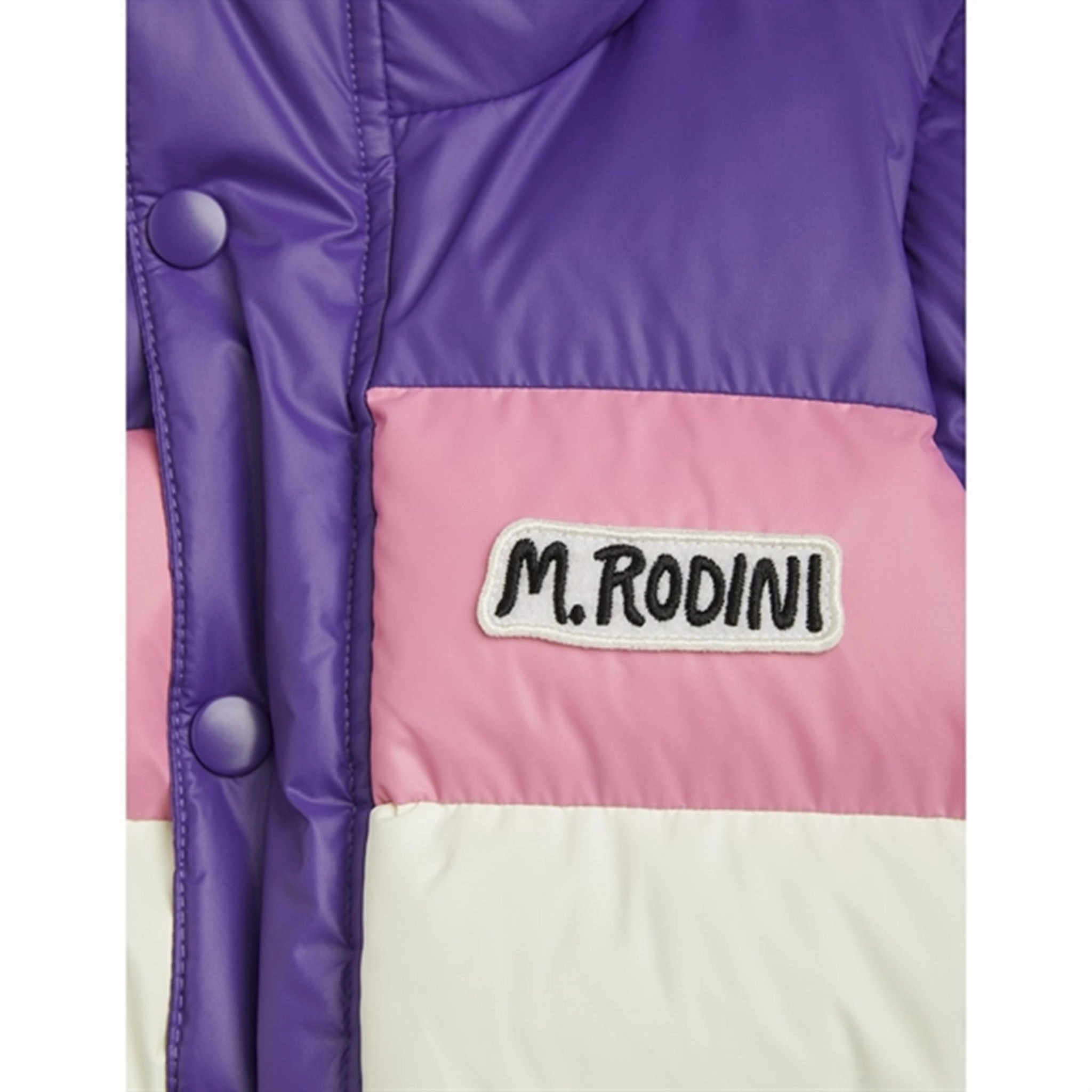 Water Resistant Shell Weatherproof Shell Mini Rodini Zip Sleeve Puffer Jacket Purple