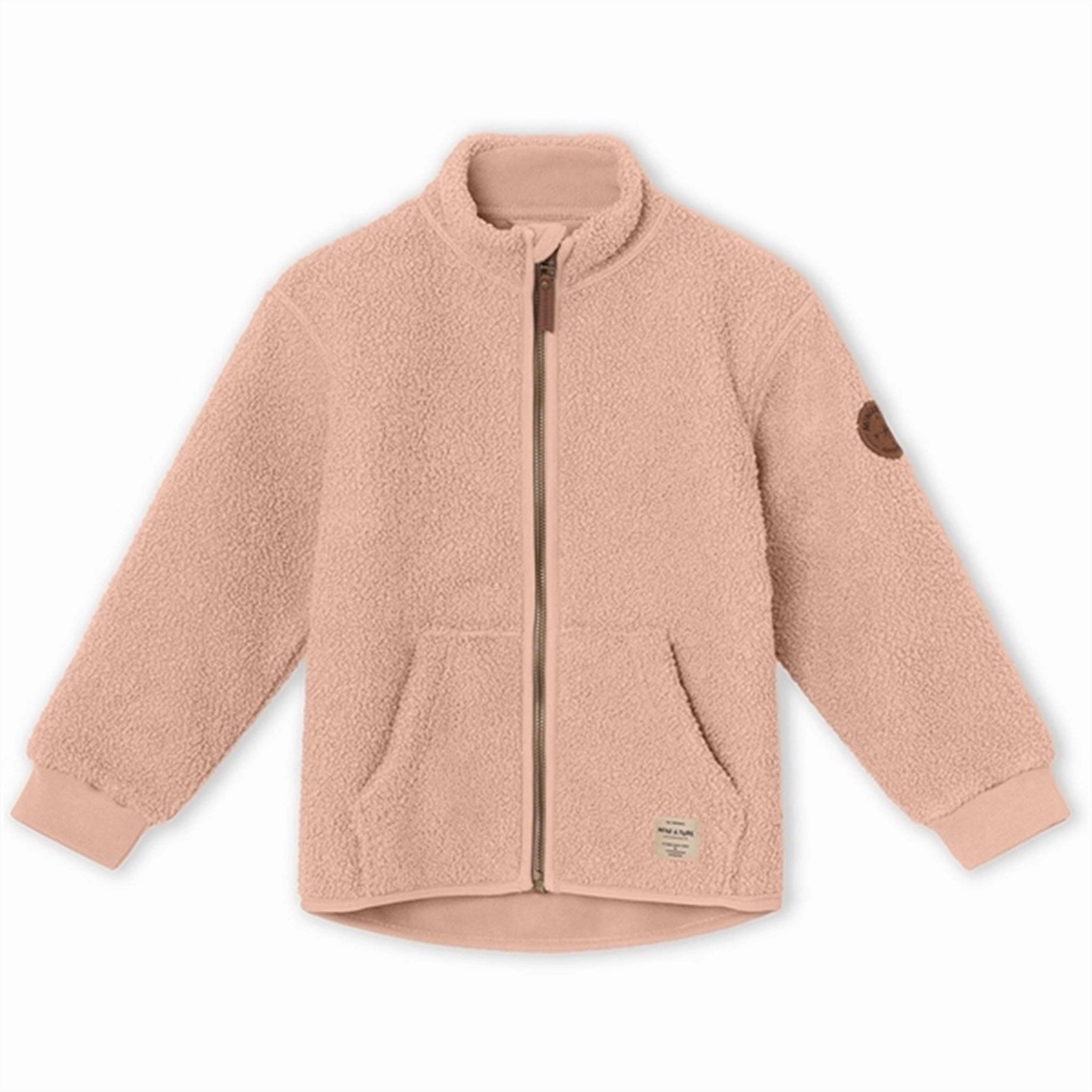 Slim Tailored MINI A TURE Saleh Teddy Fleece Jacket Rose Dust