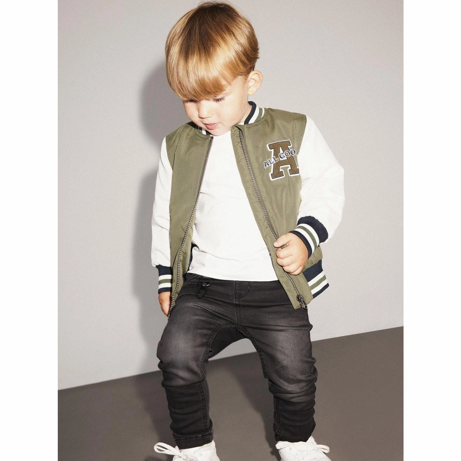 Name It Thyme Main Bomber Jacket Non Restrictive Silhouette Quilted Interior Layer