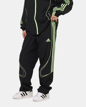 Adidas Teamgeist Adicolor Track Pants Black/Green Active Motion NonRestrictiveCut