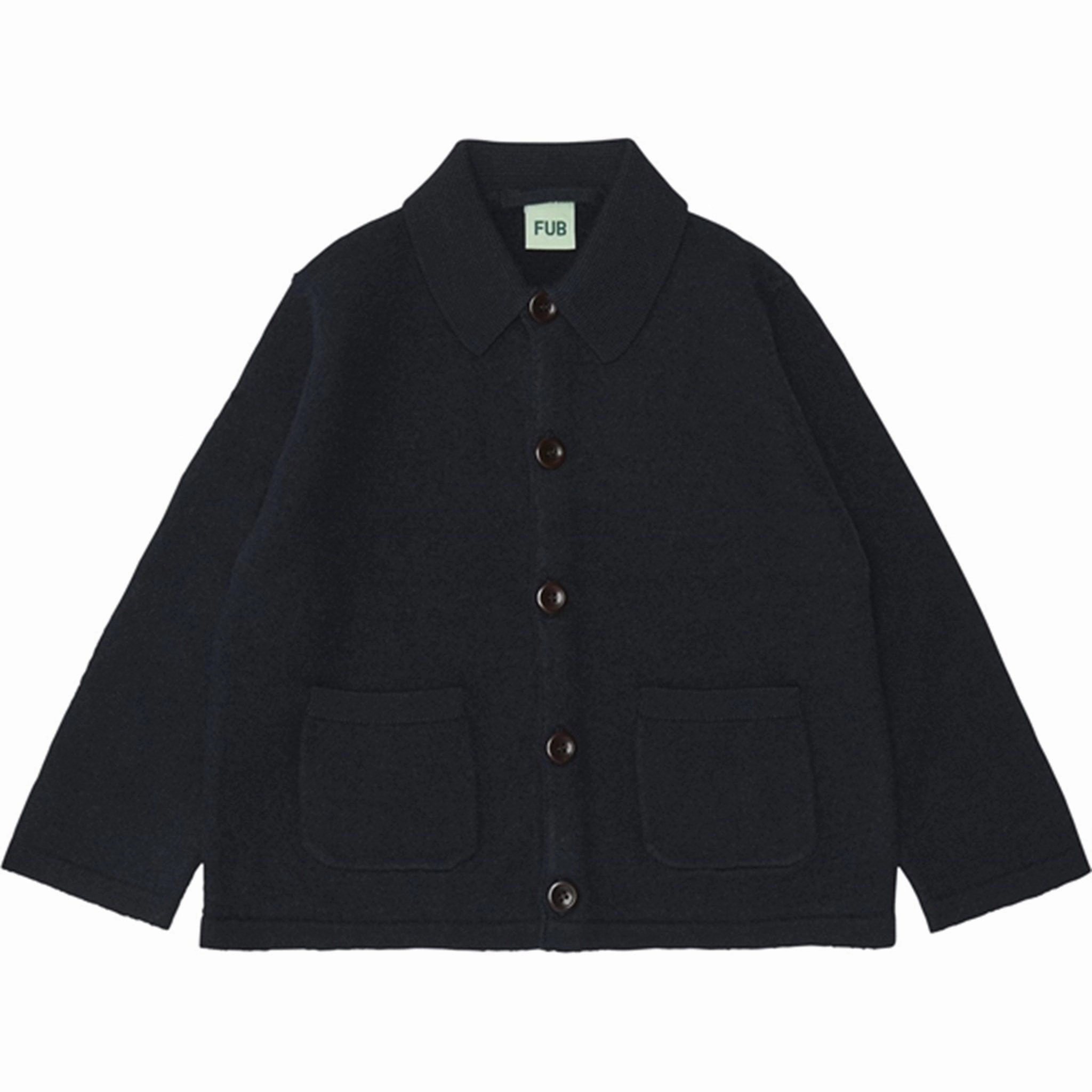 NoiseReduciting Fabric FUB Felted Coat Dark Navy