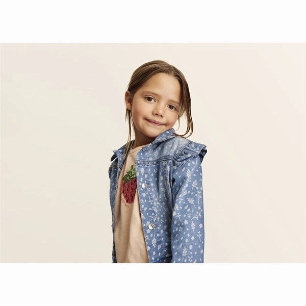 Minymo China Blue Denimjacket RubberizedButtonClosures
