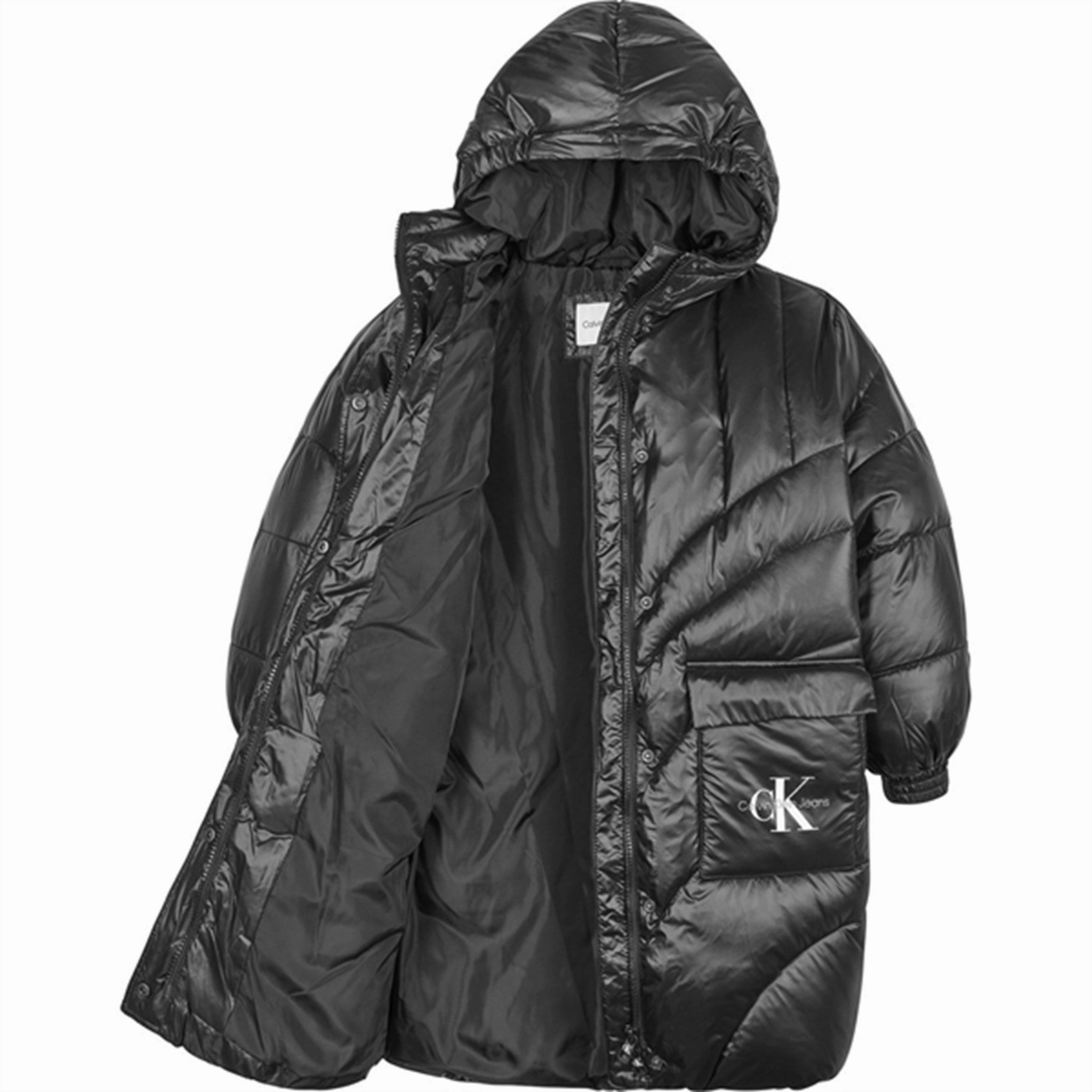 Easy Care Material Durable Outer Shell Calvin Klein Oversized Duvet Padded Coat Ck Black