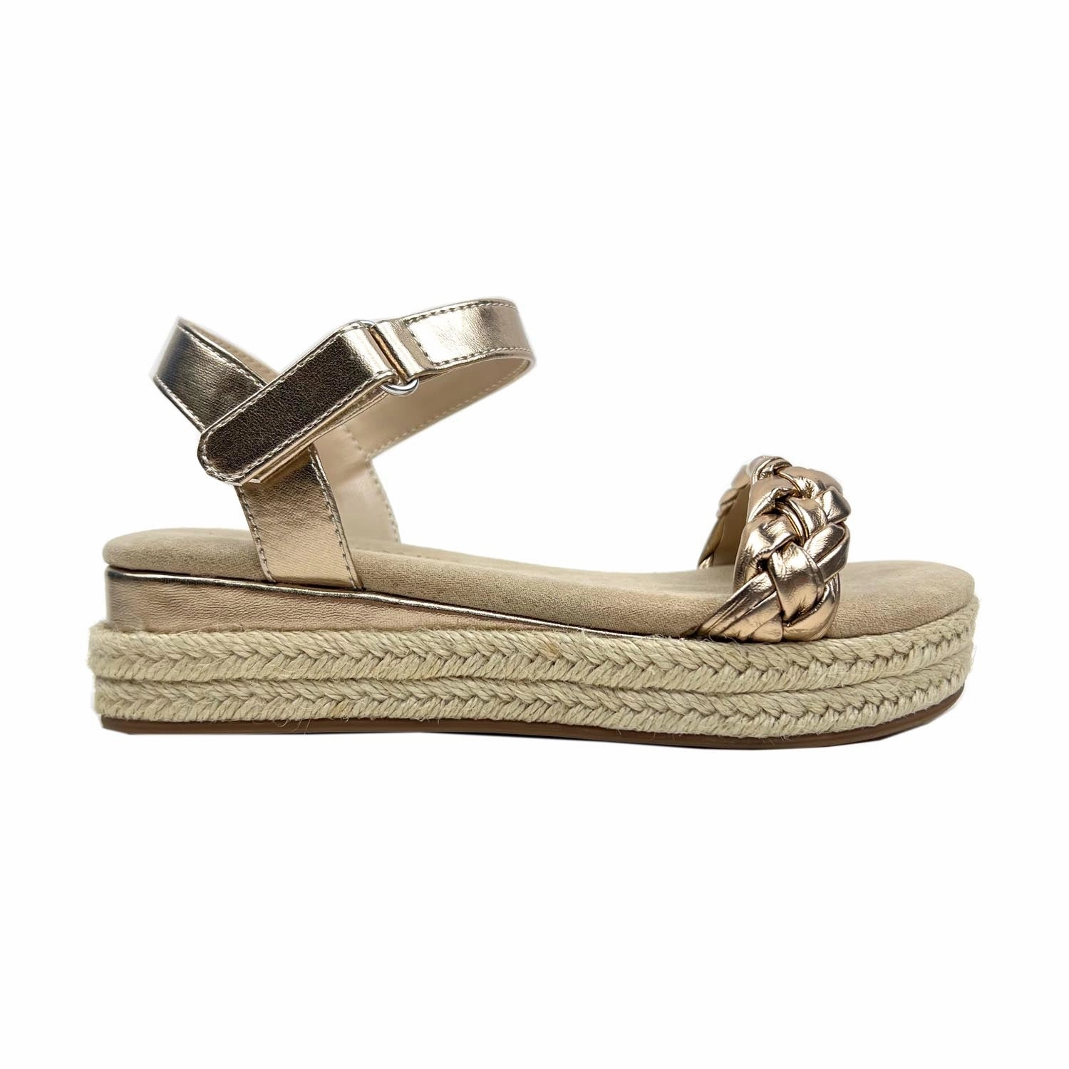 Miss April Wedge Sandal in Light Bronze - Kids Ultra Compression EVA