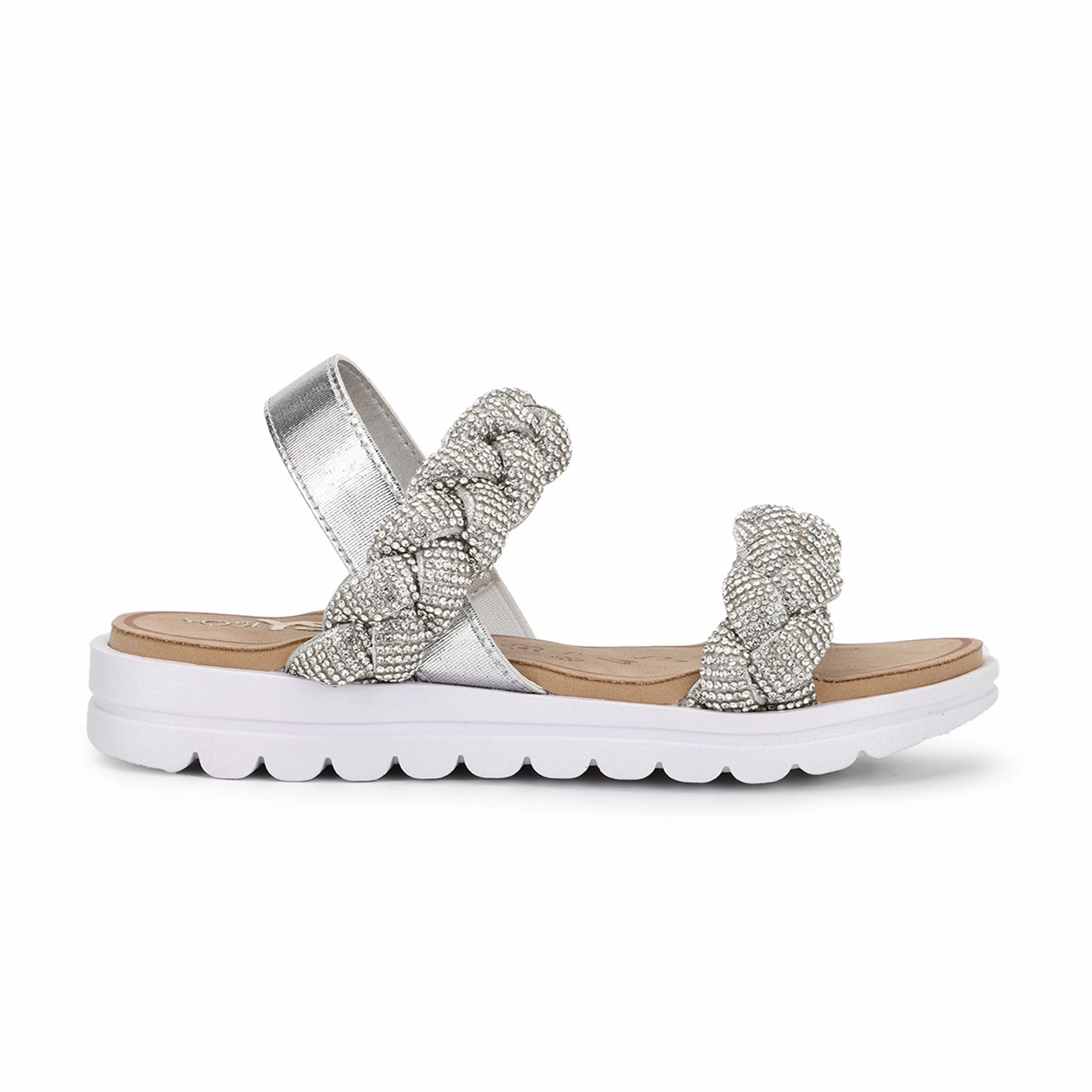Miss Bradie Glam Sandal in Silver - Kids Refined chic