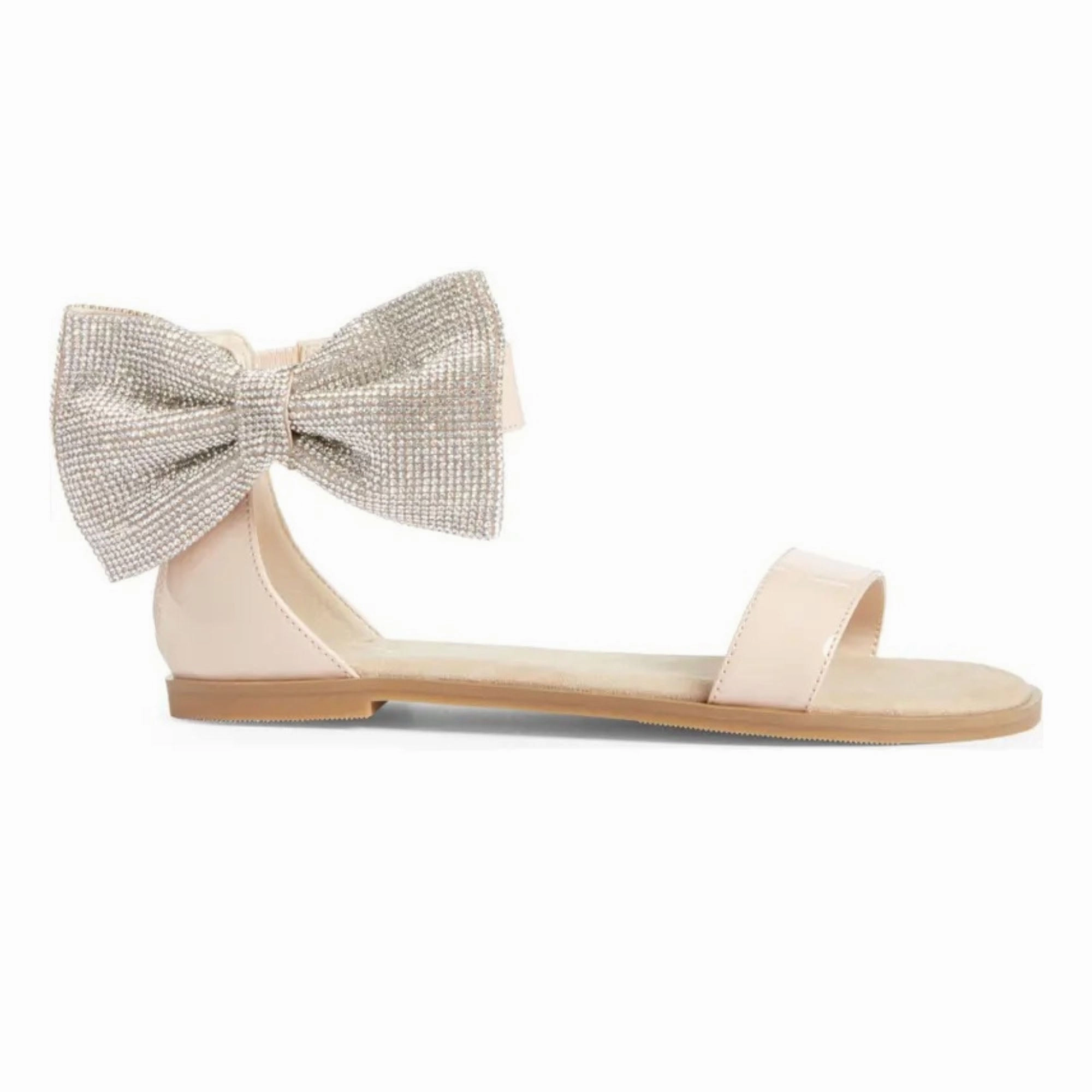 Multi-Sport Design High Mileage Miss Cambelle Crystal Bow Sandal in Blush Patent - Kids