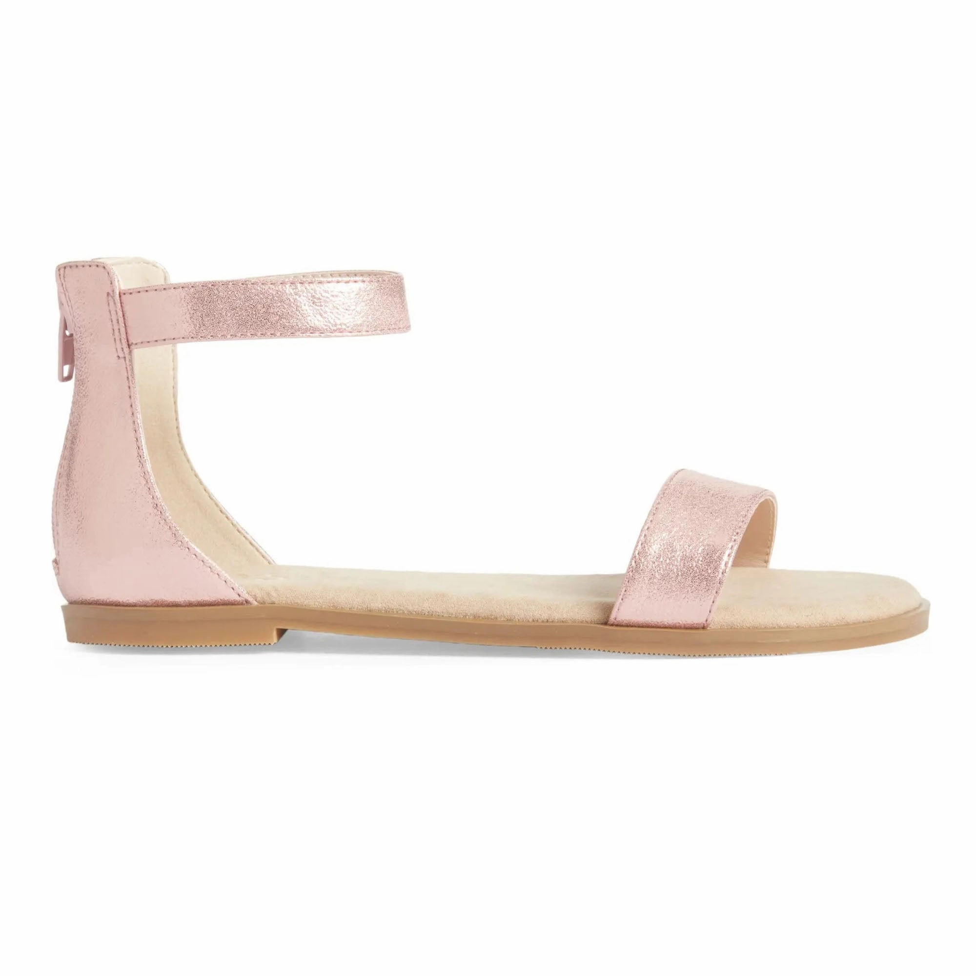 Miss Cambelle Sandal in Pink Metallic - Kids TPE Injection Midsole Secure Lace System