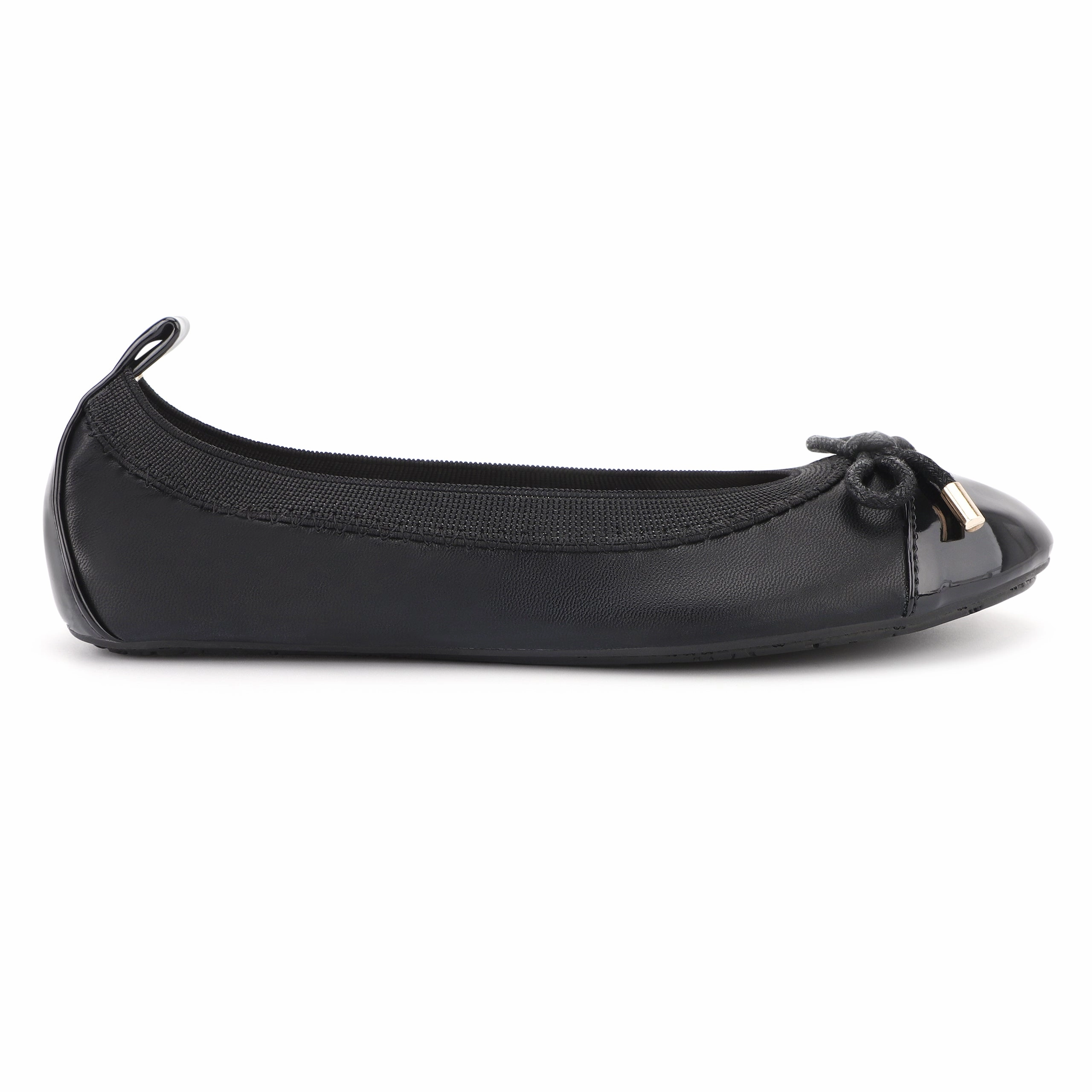 Miss Samantha Ballet Flat in Black - Kids Versatile Look