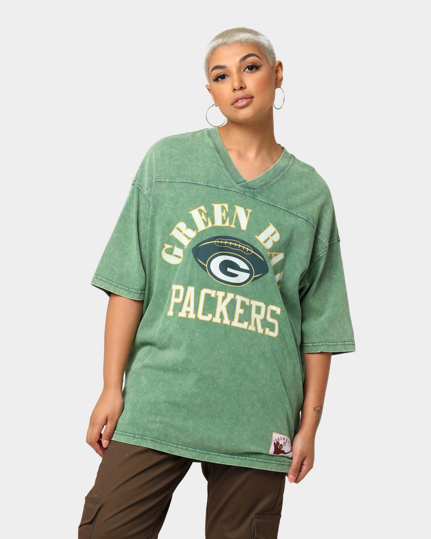 Simple and Relaxed Mitchell & Ness Green Bay Packers Winners Oversized T-Shirt Bucks Green