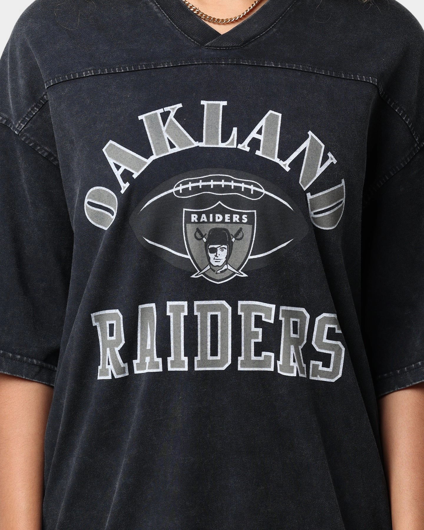 Sporty Comfort Luxury clothing Mitchell & Ness Las Vegas Raiders Winners Oversized T-Shirt Faded Black