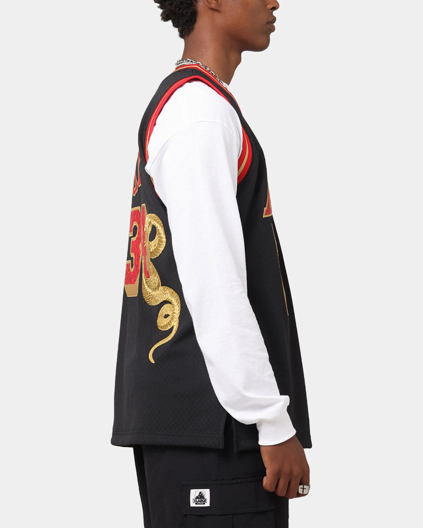 Mitchell & Ness Los Angeles Lakers Shaquille O'Neal 1996 Swingman Jersey Black/Gold Quick Motion Sweat Ready