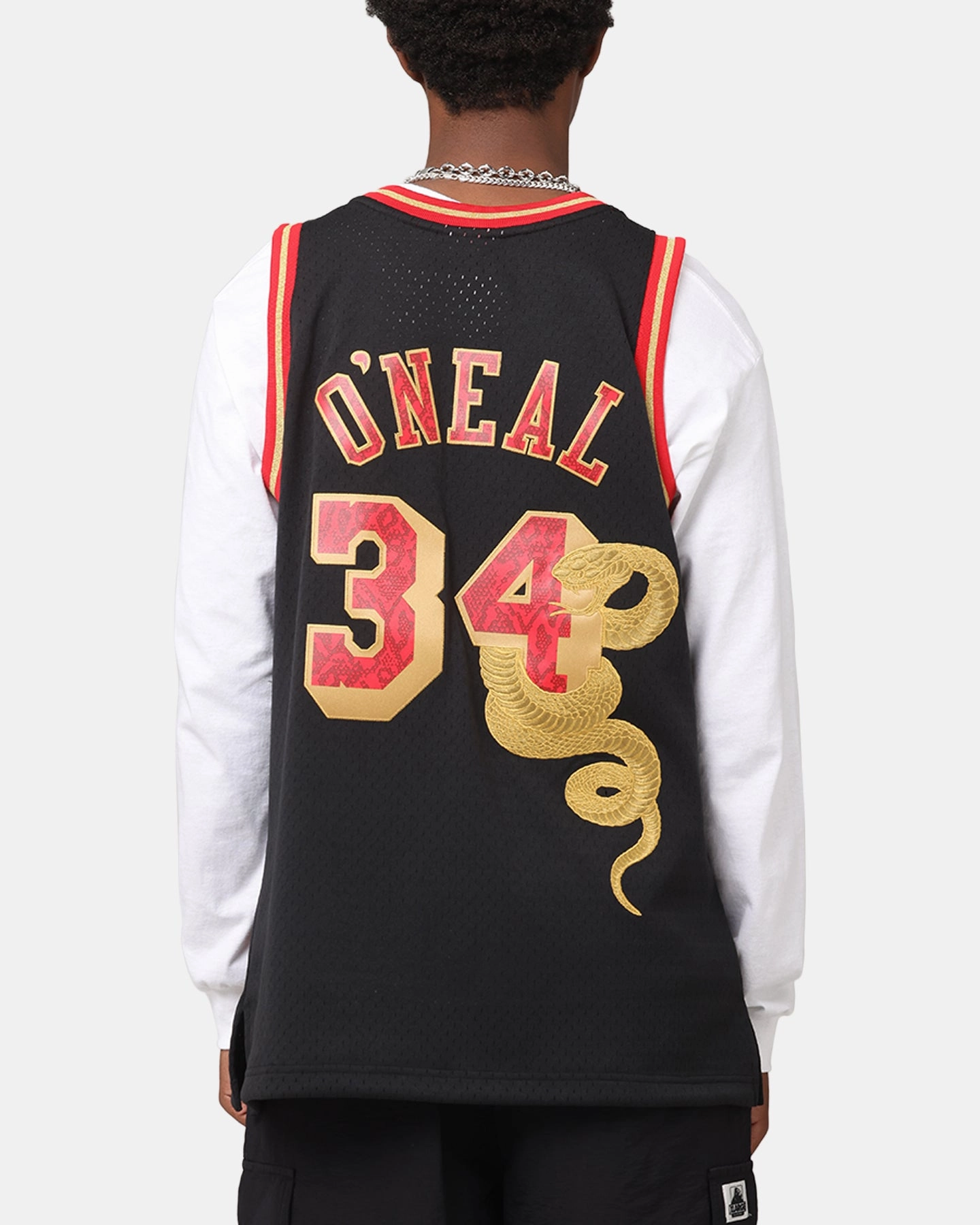 Light Motion Stretch Material Mitchell & Ness Los Angeles Lakers Shaquille O'Neal 1996 Swingman Jersey Black/Gold