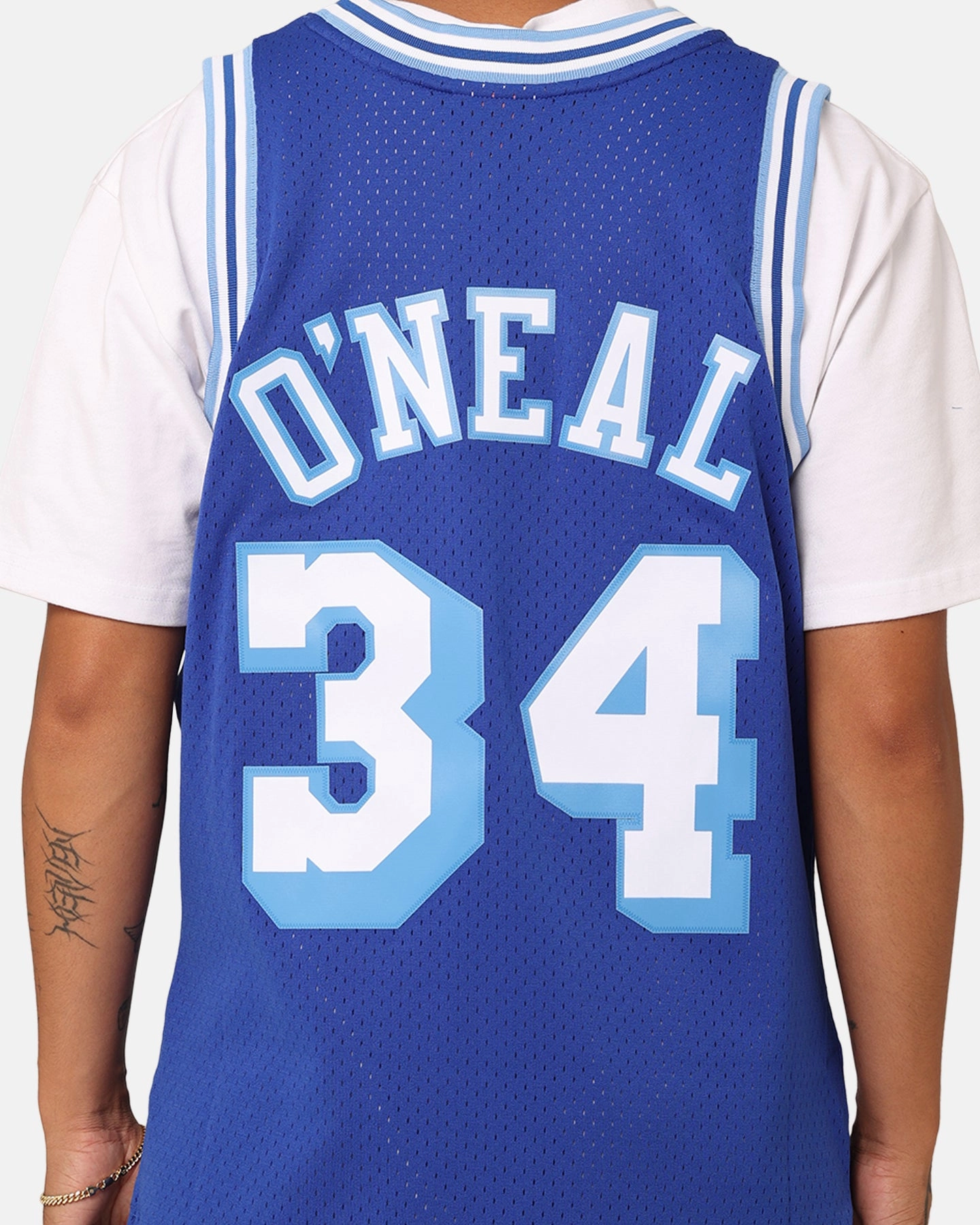 Garment Dyed Finish Mitchell & Ness Los Angeles Lakers Shaquille O'Neal '96-'97 #34 Swingman Jersey Royal