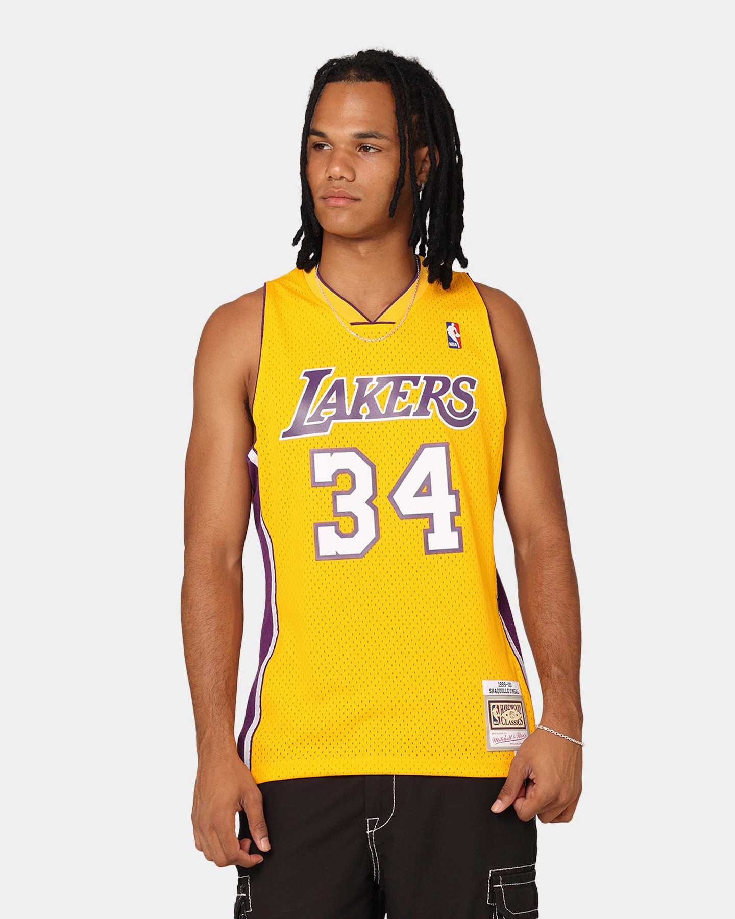 Non Chafe Seams Mitchell & Ness Los Angeles Lakers Shaquille O'Neal '99-00 Home Swing Jersey Yellow