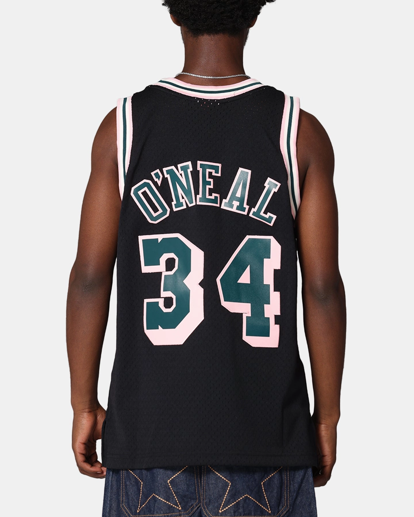 Mitchell & Ness Los Angeles Lakers Shaquille O'Neal 'Deep Emerald' Swing Jersey Black Dynamic Fit Vented Back Design