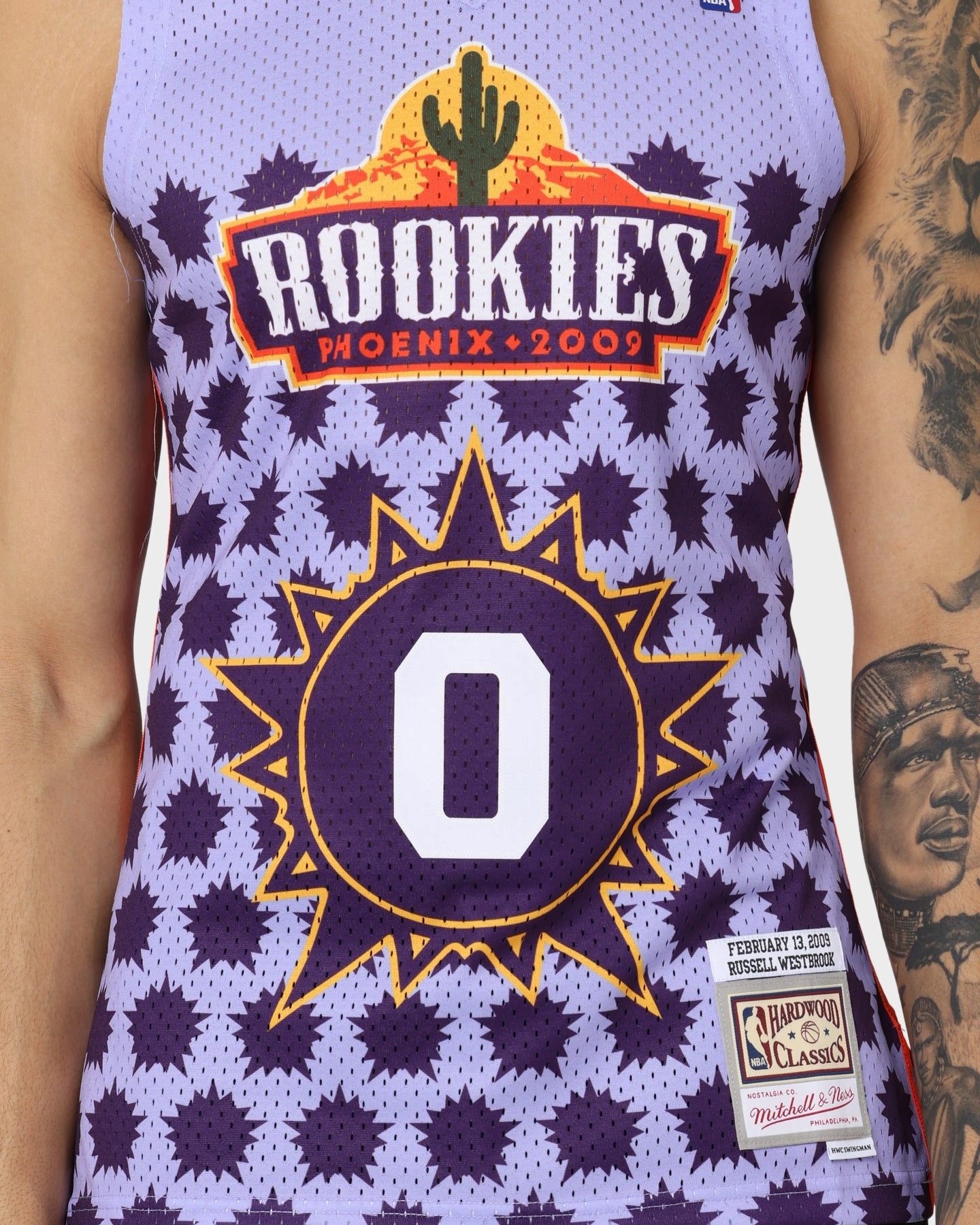 Mitchell & Ness Phoenix Suns Rookies Russell Westbrook #0 Swingman Jersey Purple Streetwear Style