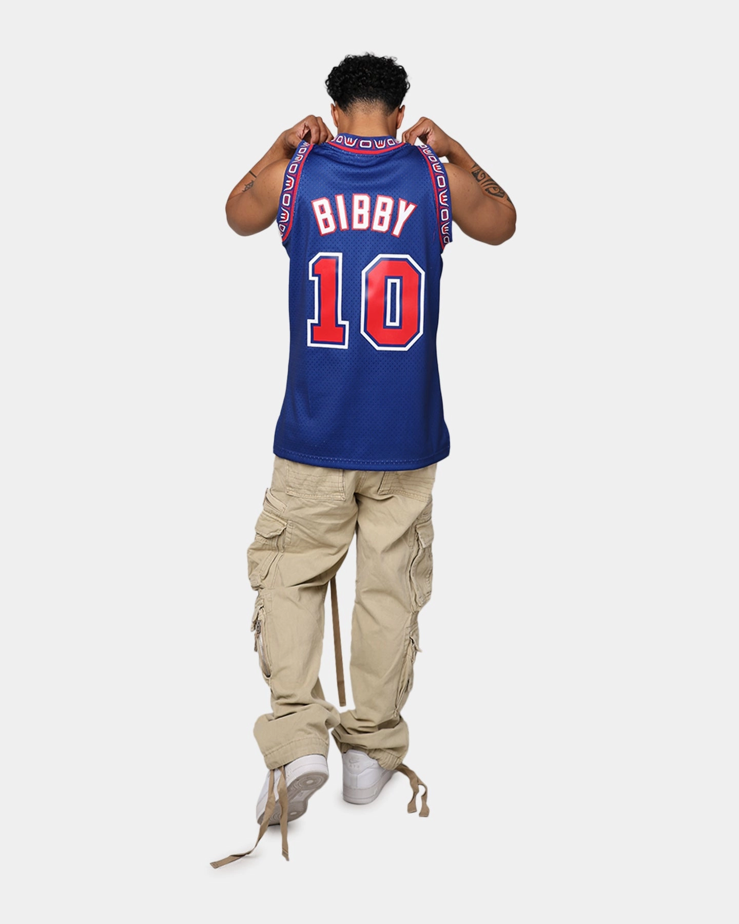 Mitchell & Ness Vancouver Grizzlies Mike Bibby 1998-99 College Twist Swing Jersey Navy/Red Court Style