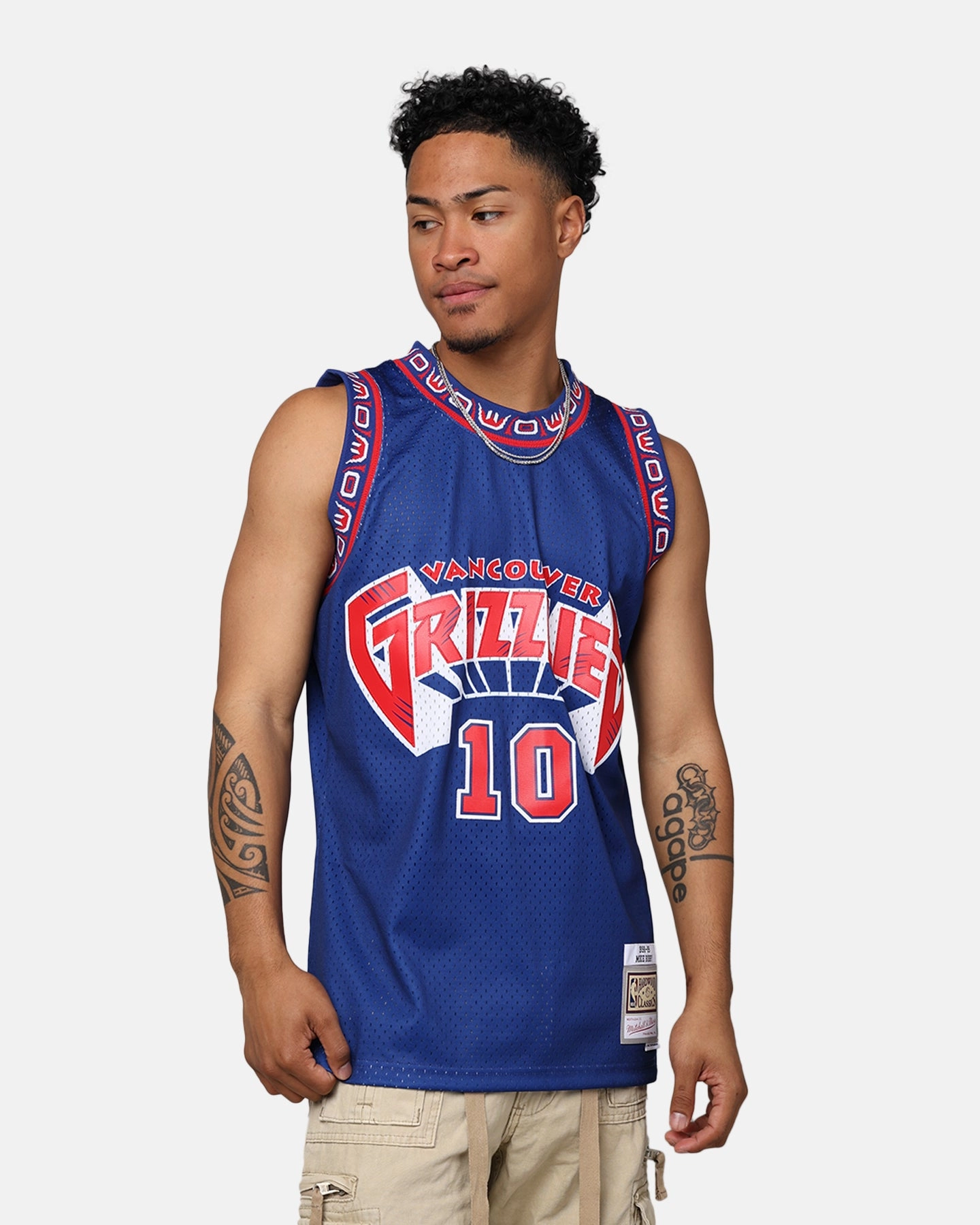 Mitchell & Ness Vancouver Grizzlies Mike Bibby 1998-99 College Twist Swing Jersey Navy/Red Air Control
