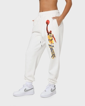 Mitchell & Ness Women's Shaq Sweat Pants Vintage White HighRiseWaistband