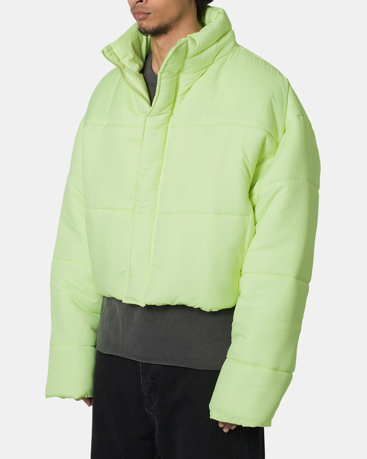 MNML Cropped Puffer II Jacket Green Daily Layer