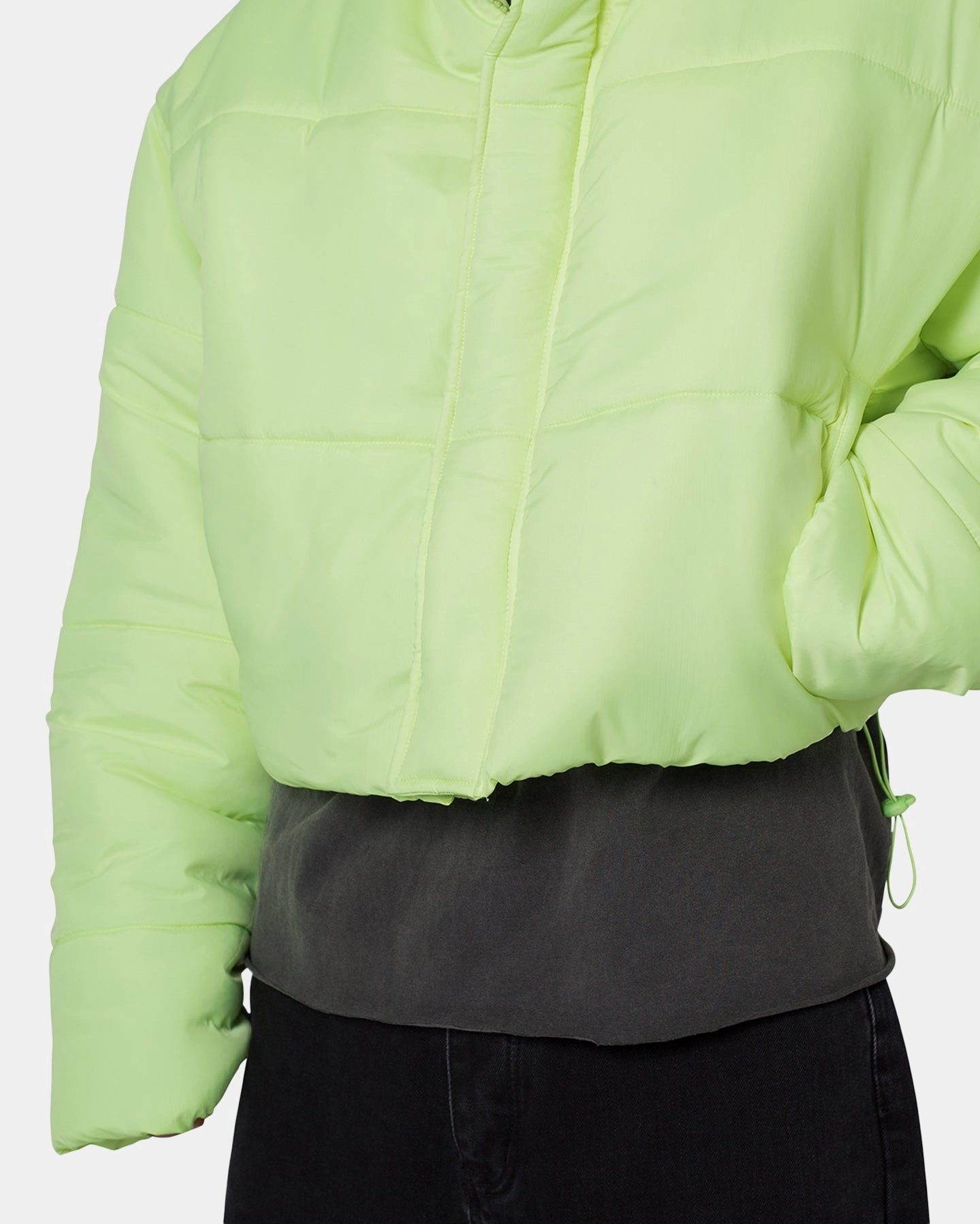 MNML Cropped Puffer II Jacket Green HiddenStorage