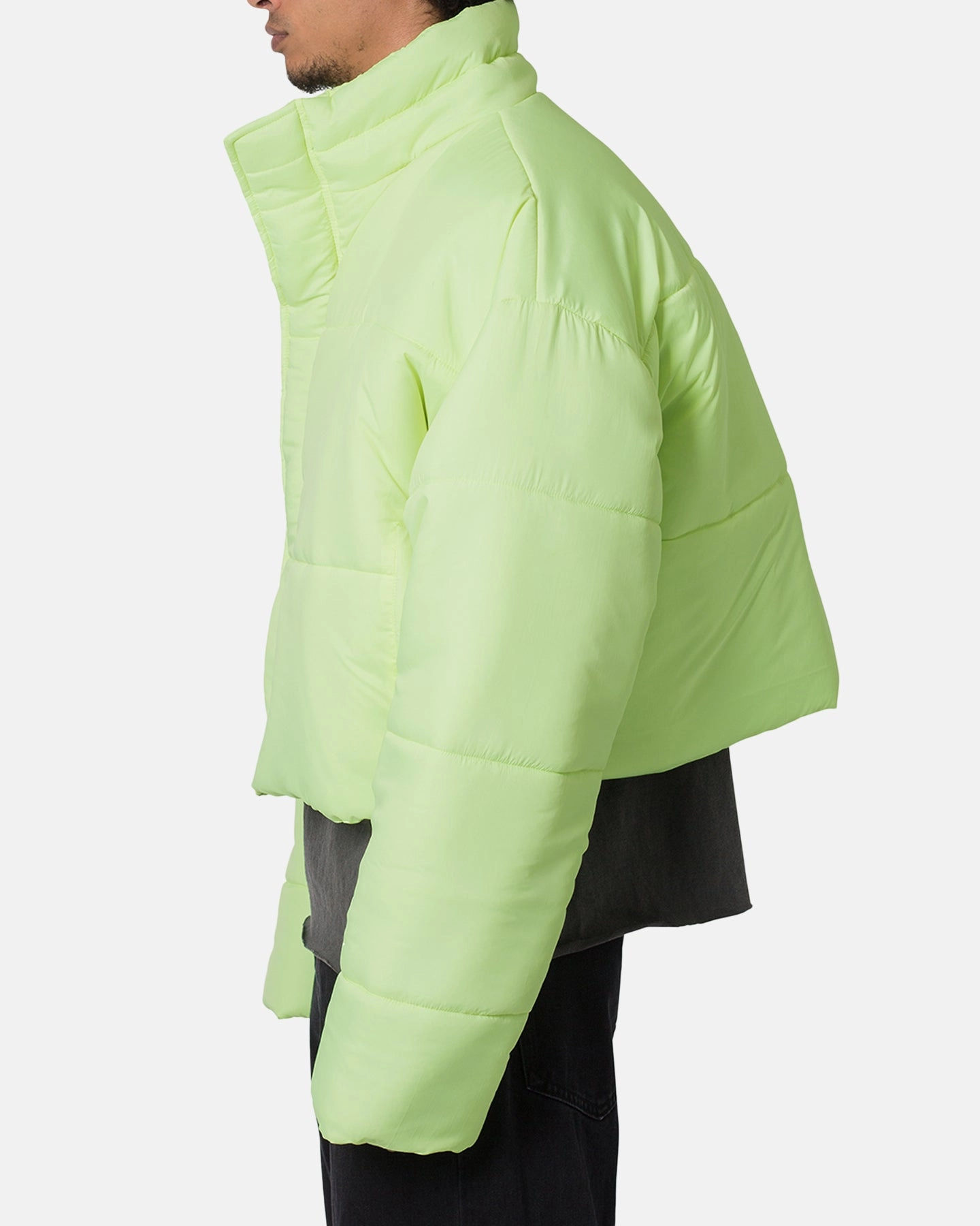 MNML Cropped Puffer II Jacket Green System