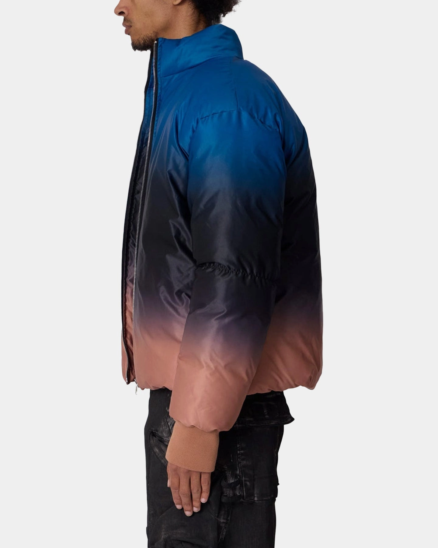 MNML Jupiter Ombre Puffer Jacket Blue/Pink Layer Comfort Comfortable