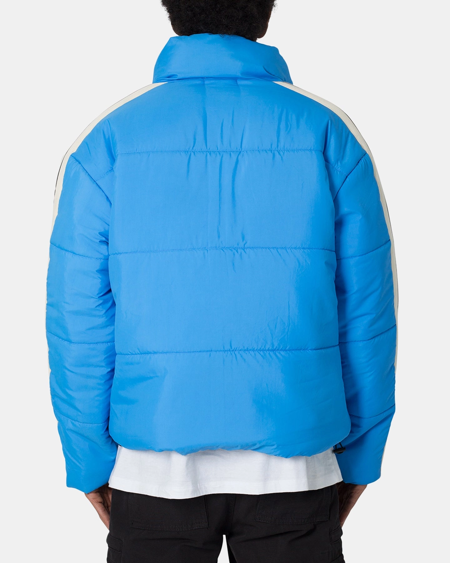MNML Striped Puffer Jacket Blue Score