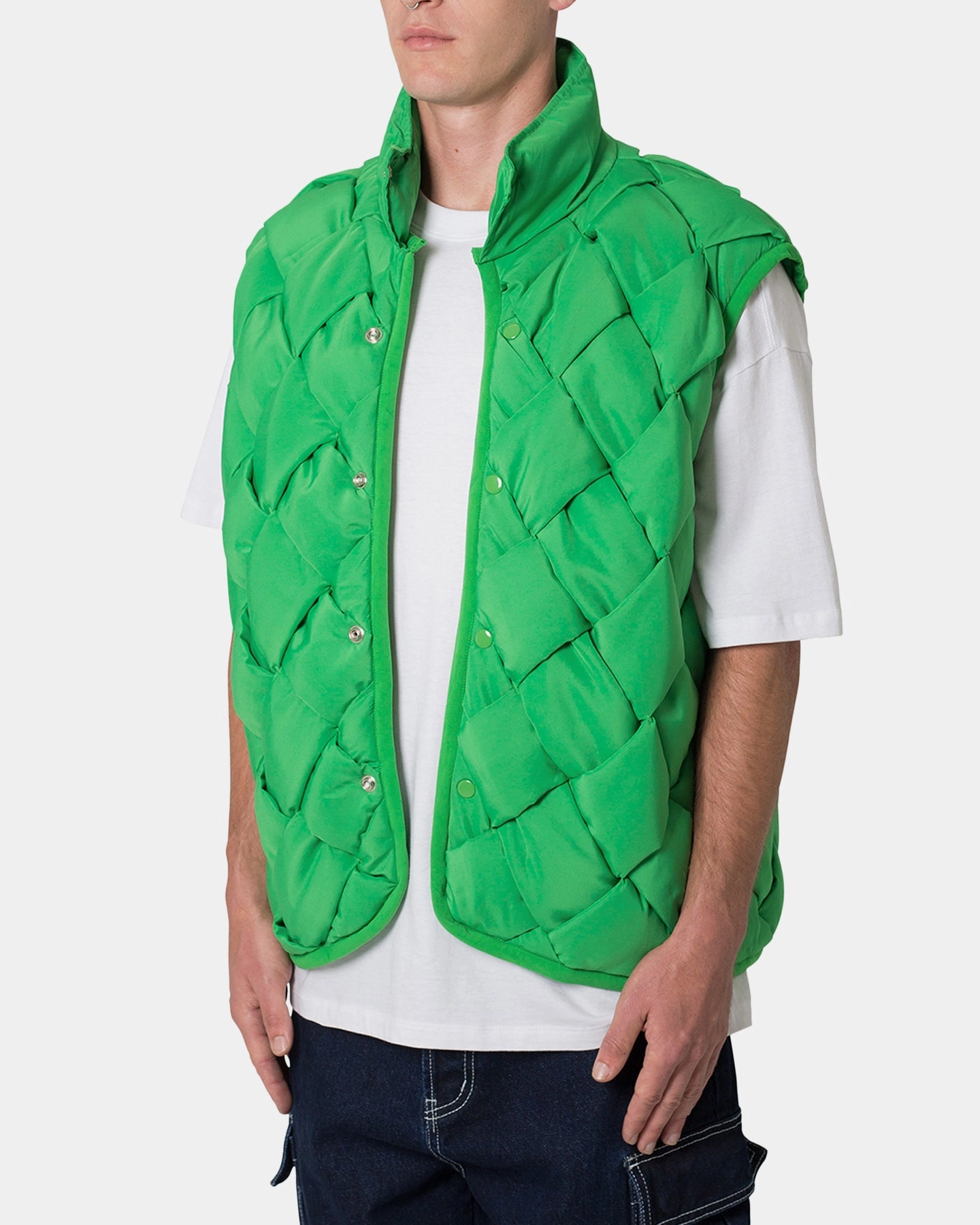 Active Jacket MNML Woven Puffer Vest Green
