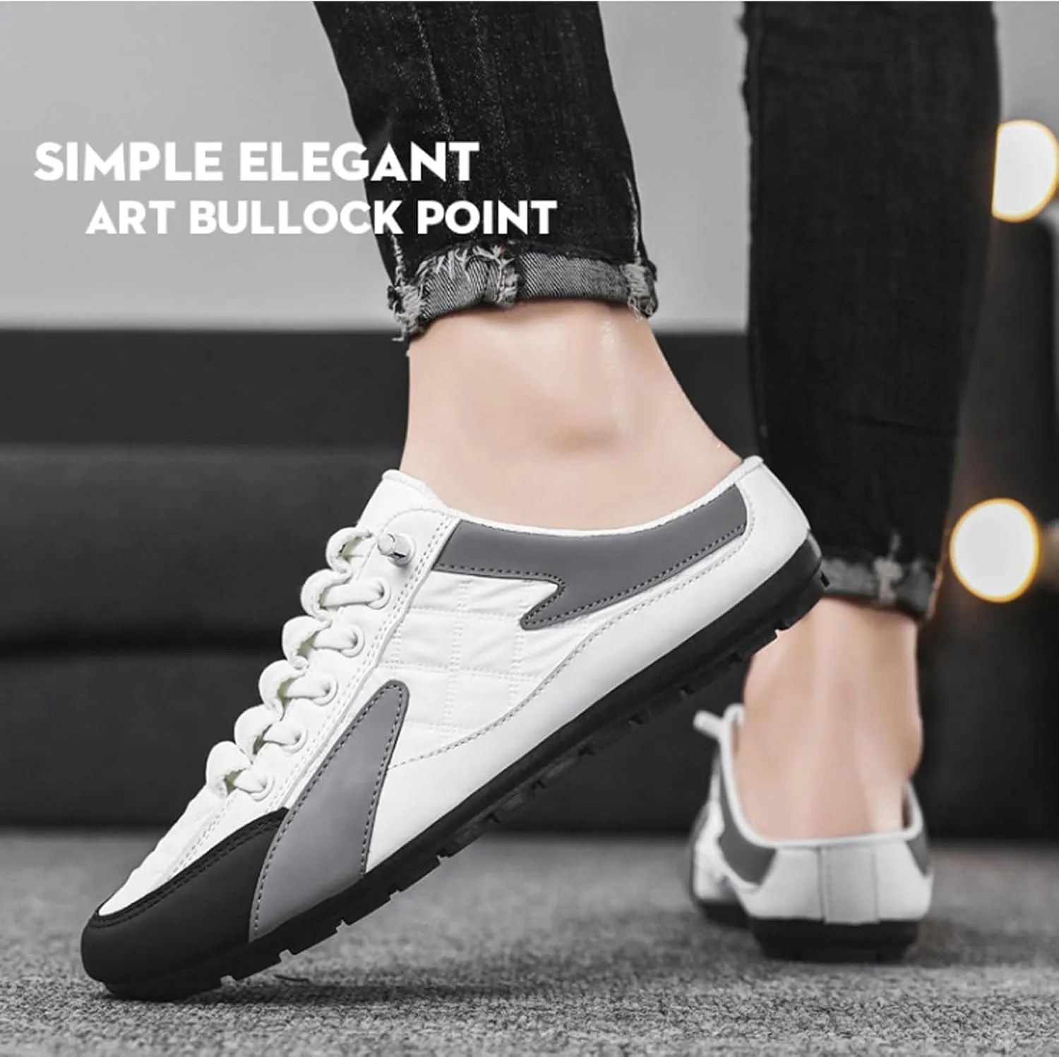 Modaflex Slip on Shoes,Stylish Slip,Stylish Slip-On Kicks,Slip on Sneakers Men,Comfortable Flat Shoes