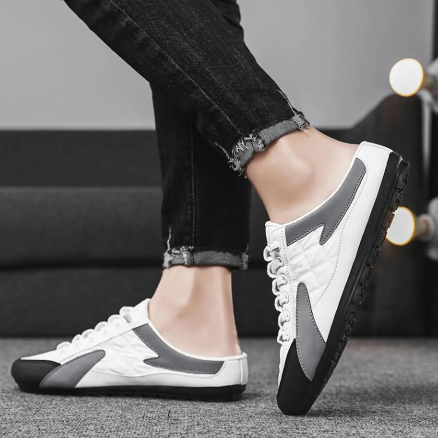 Modaflex Slip on Shoes,Stylish Slip,Stylish Slip-On Kicks,Slip on Sneakers Men,Comfortable Flat Shoes
