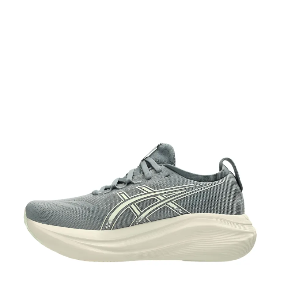 ASICS Women's GEL-NIMBUS 27 Running Shoes in Monument Blue/Whisper Green AW25 Non Restrictive Fit