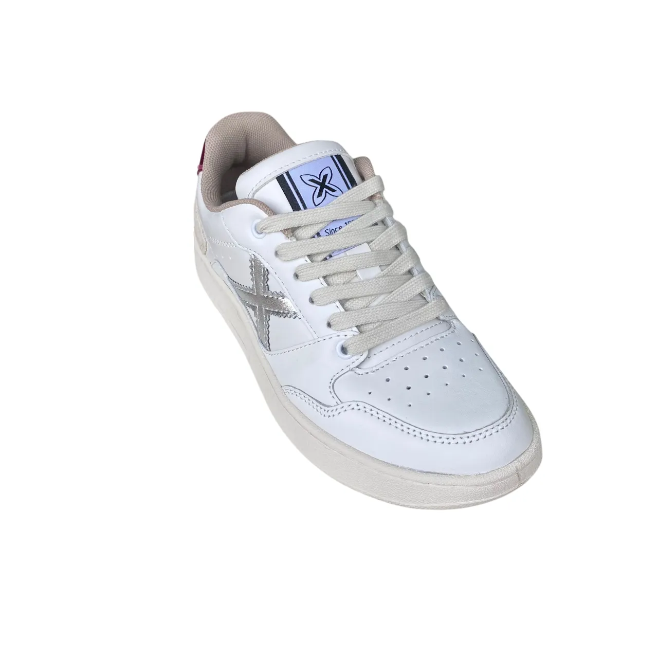 Munich scarpa sneakers da donna Legit 95 8908095 bianco-argento-fucsia roomy toe - box Airflow Channeling