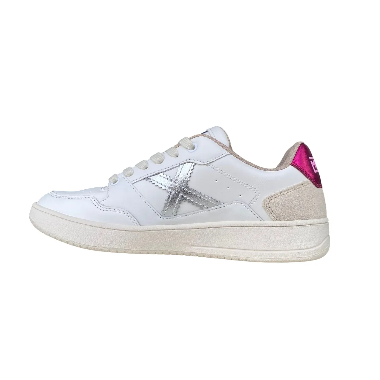 practical - elegance Anatomical Heel Counter Munich scarpa sneakers da donna Legit 95 8908095 bianco-argento-fucsia