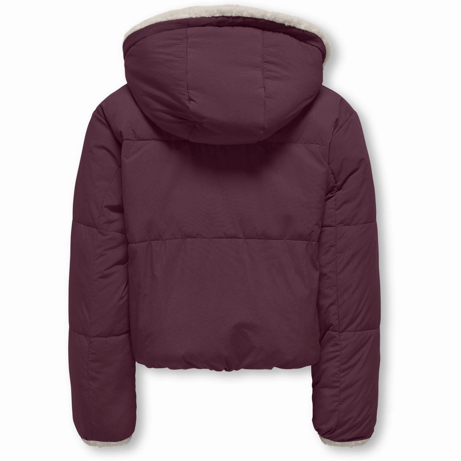 kids ONLY Mauve Wine Kogmaria Life Reversib Puffer Jacket Otw Heat Sealed Zippers Multi Use Piece